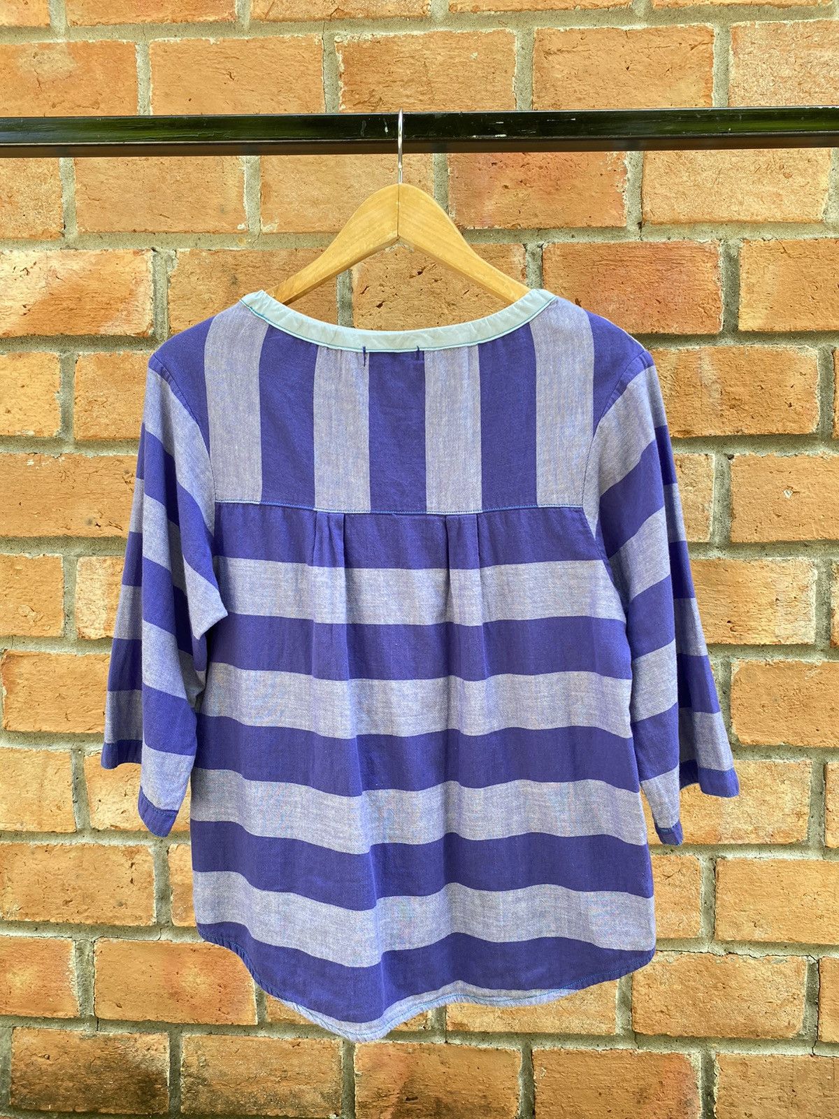 Zucca Zucca stripped ruffle purple blouse Size M / US 6-8 / IT 42-44 - 9 Thumbnail