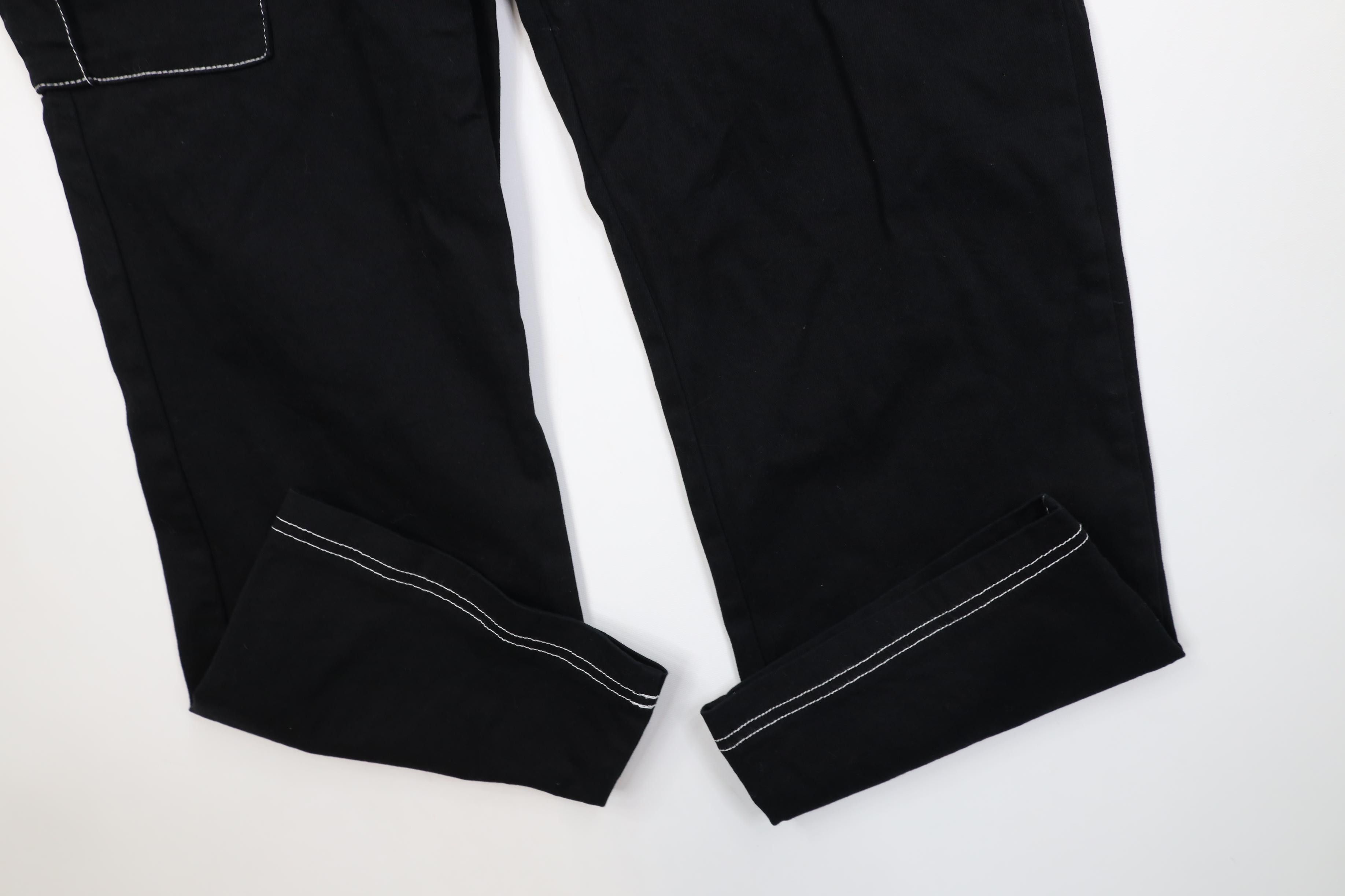 Vintage Vintage 90s Y2K Babydoll Goth Wide Leg Cargo Jeans Black Size 32" / US 10 / IT 46 - 5 Thumbnail