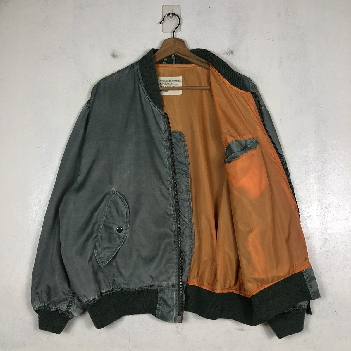 Vintage 📌VINTAGE MILITARY BOMBER FLY JACKET BUZZ RICKSON DESIGN Size US L / EU 52-54 / 3 - 12 Thumbnail