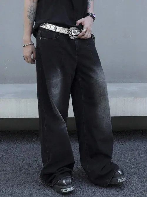 Jean Kirari x Ezawa Faded Baggy Denim Jeans Wide Leg Size US 32 / EU 48 - 6 Thumbnail