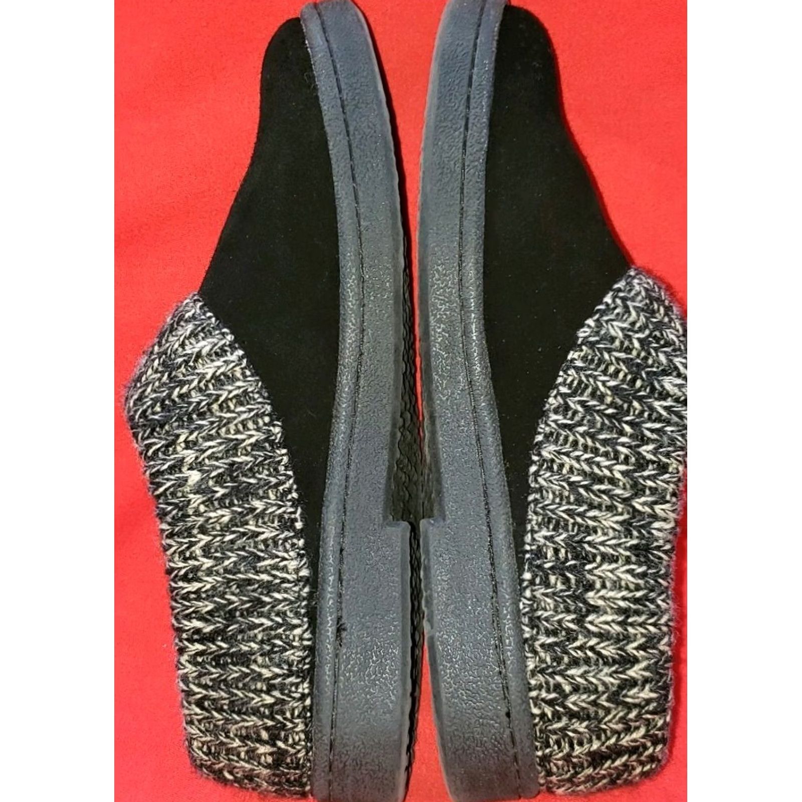 Clarks Clarks Clogs Mules Slip-on Black Suede 8M Sweater Gray Collar Button Accent Size M / US 6-8 / IT 42-44 - 6 Thumbnail