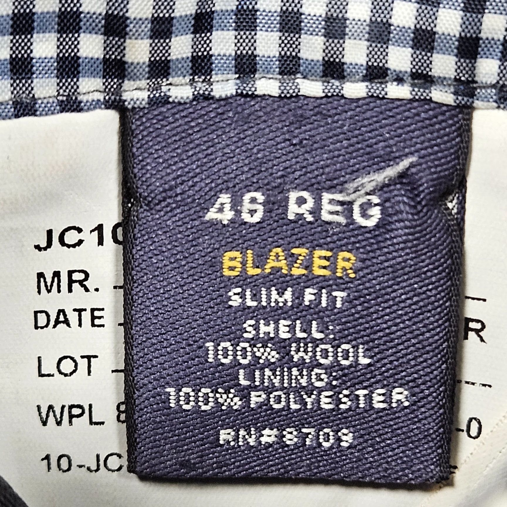 Stafford Stafford Grey 100% Wool 2 Button Single Vented Notch Blazer Sport Coat 46R Mens Jacket Size 46R - 4 Thumbnail