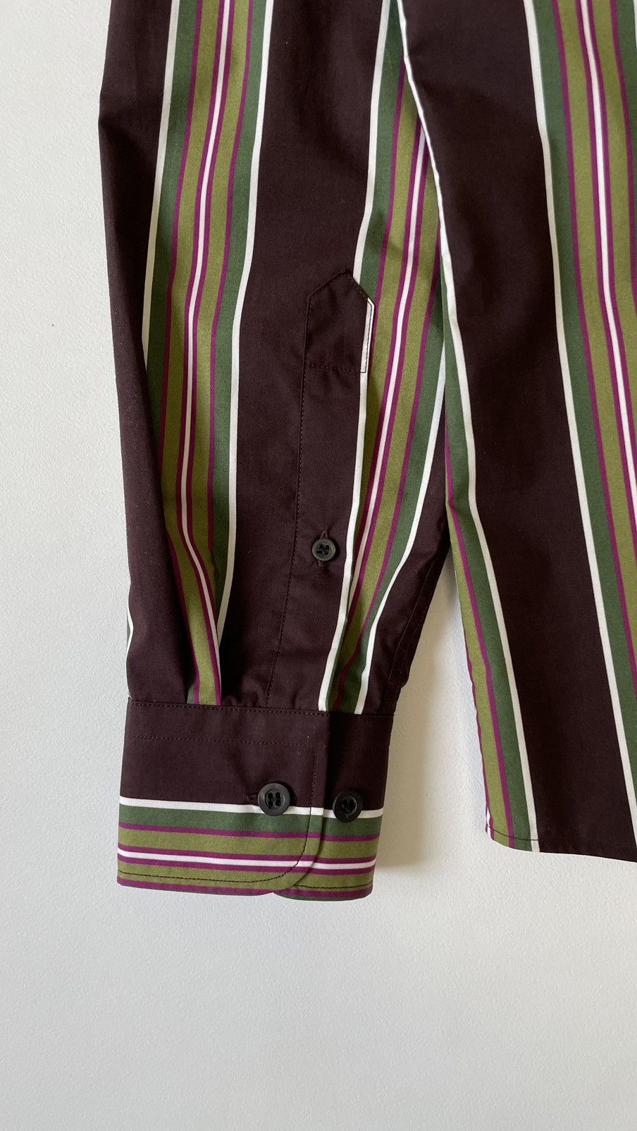 Dries Van Noten Sample Panelled 70s Stripe Shirt Size US M / EU 48-50 / 2 - 13 Thumbnail