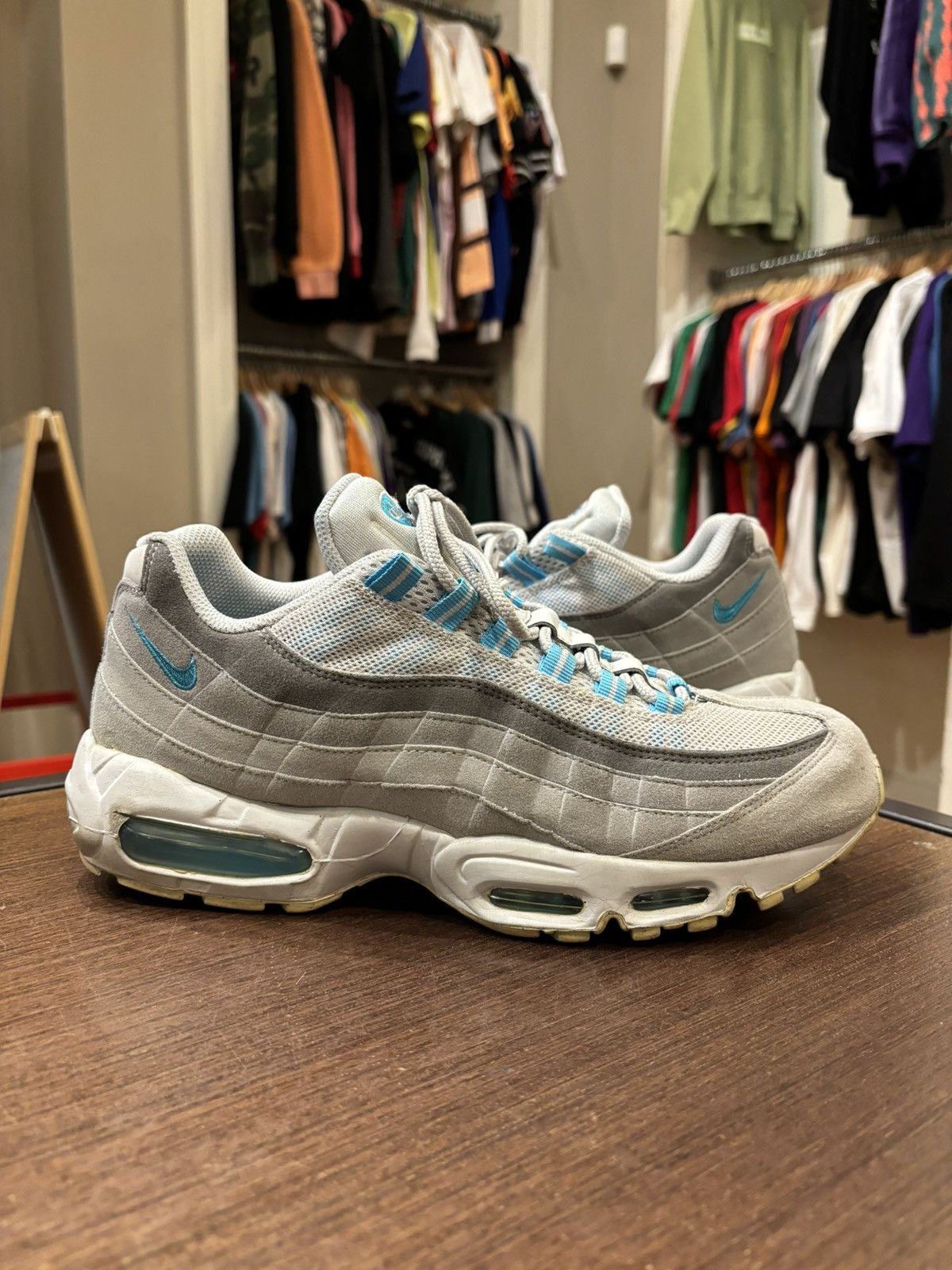 Nike Nike Air Max 95’ NeutralGrey Chlorine Blue Size US 10 / EU 43 - 1 Preview