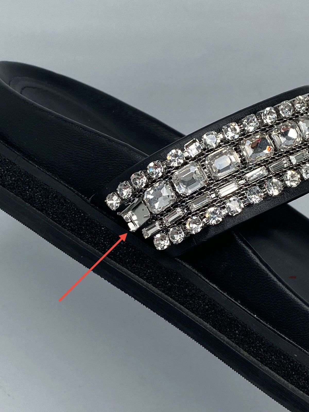 Jimmy Choo Jimmy Choo Jadi Crystal-Embellished Leather Slides size 36.5 Size US 6.5 / IT 36.5 - 14 Thumbnail