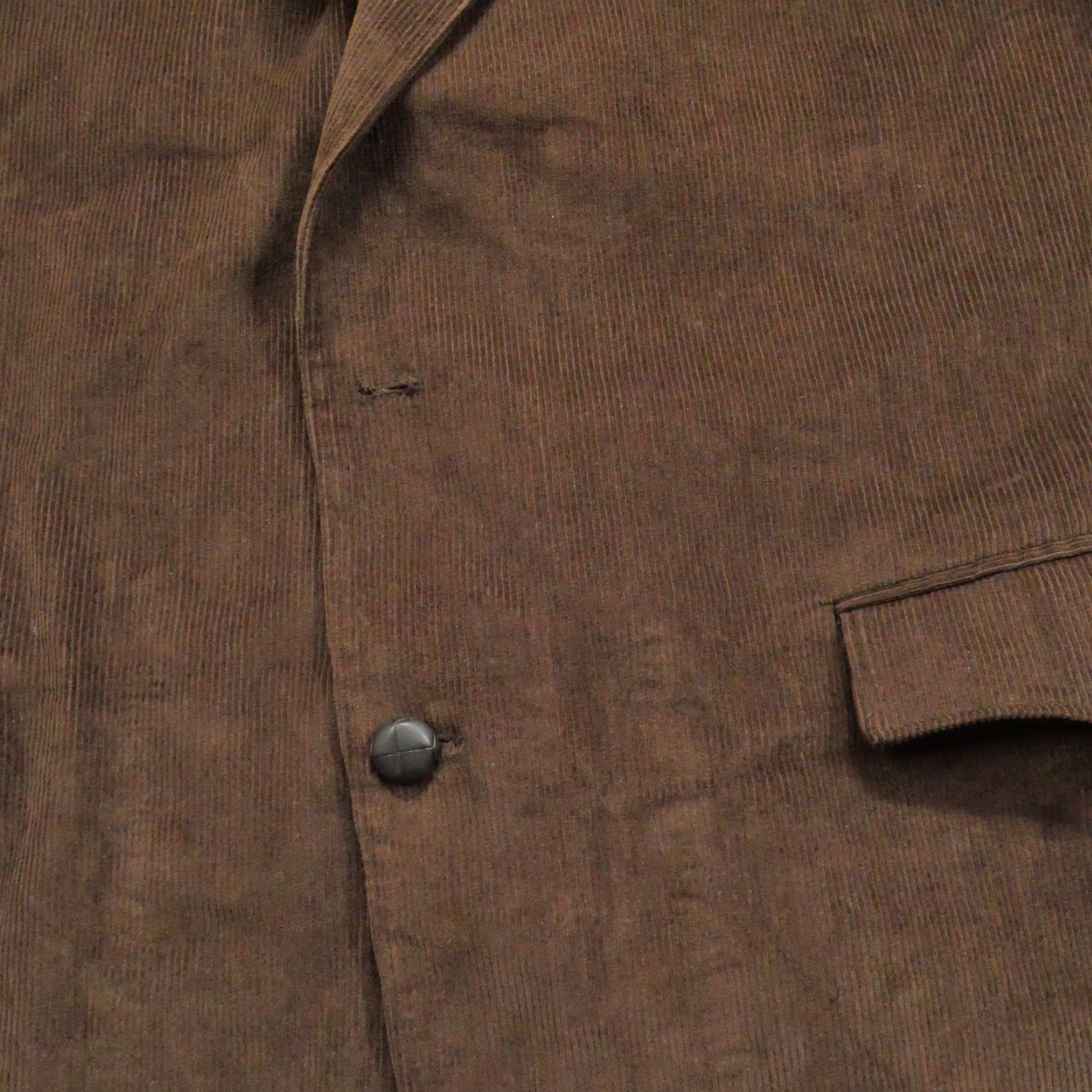 Vintage Circle S Blazer Mens 44 L Long Brown Corduroy Elbow Pads Western Country Jacket Size 44R - 5 Thumbnail