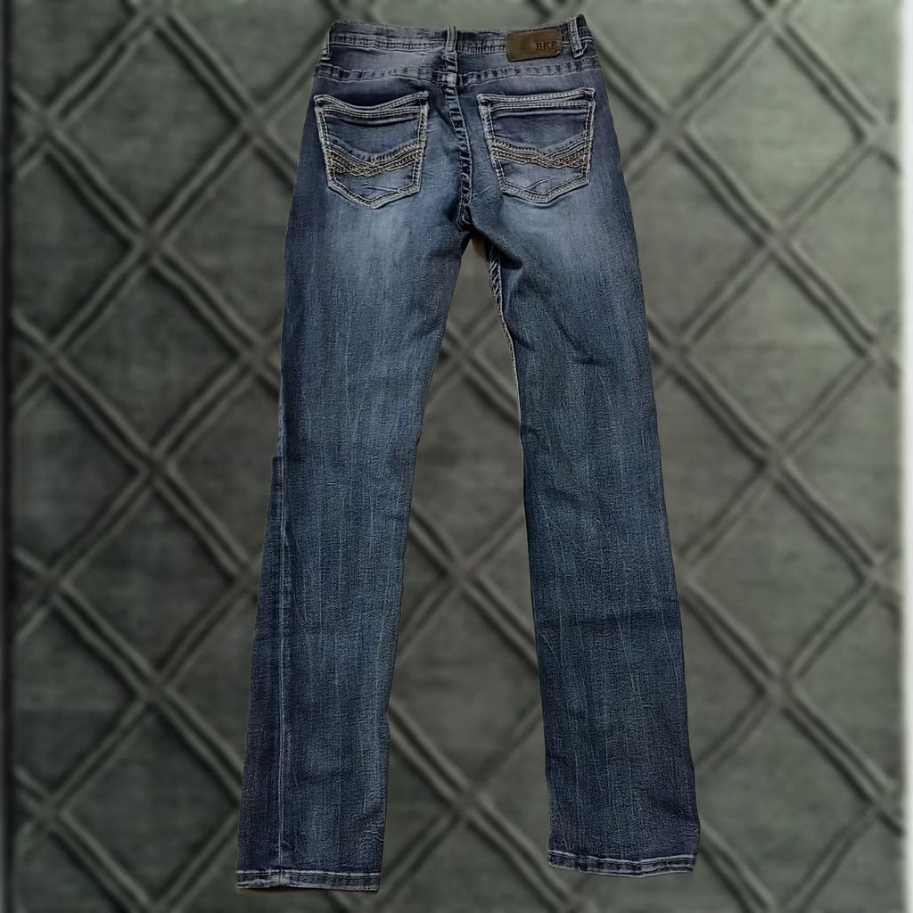 Vintage Mens Buckle BKE Alec Straight Jeans Medium Wash Size 29L Regular Blue Size US 29 - 1 Thumbnail