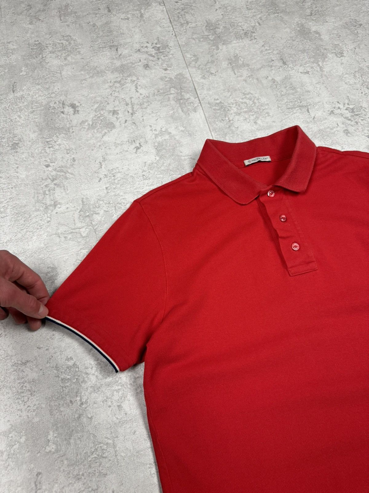 Moncler Moncler Polo T-shirt Red Size S Size US S / EU 44-46 / 1 - 4 Thumbnail
