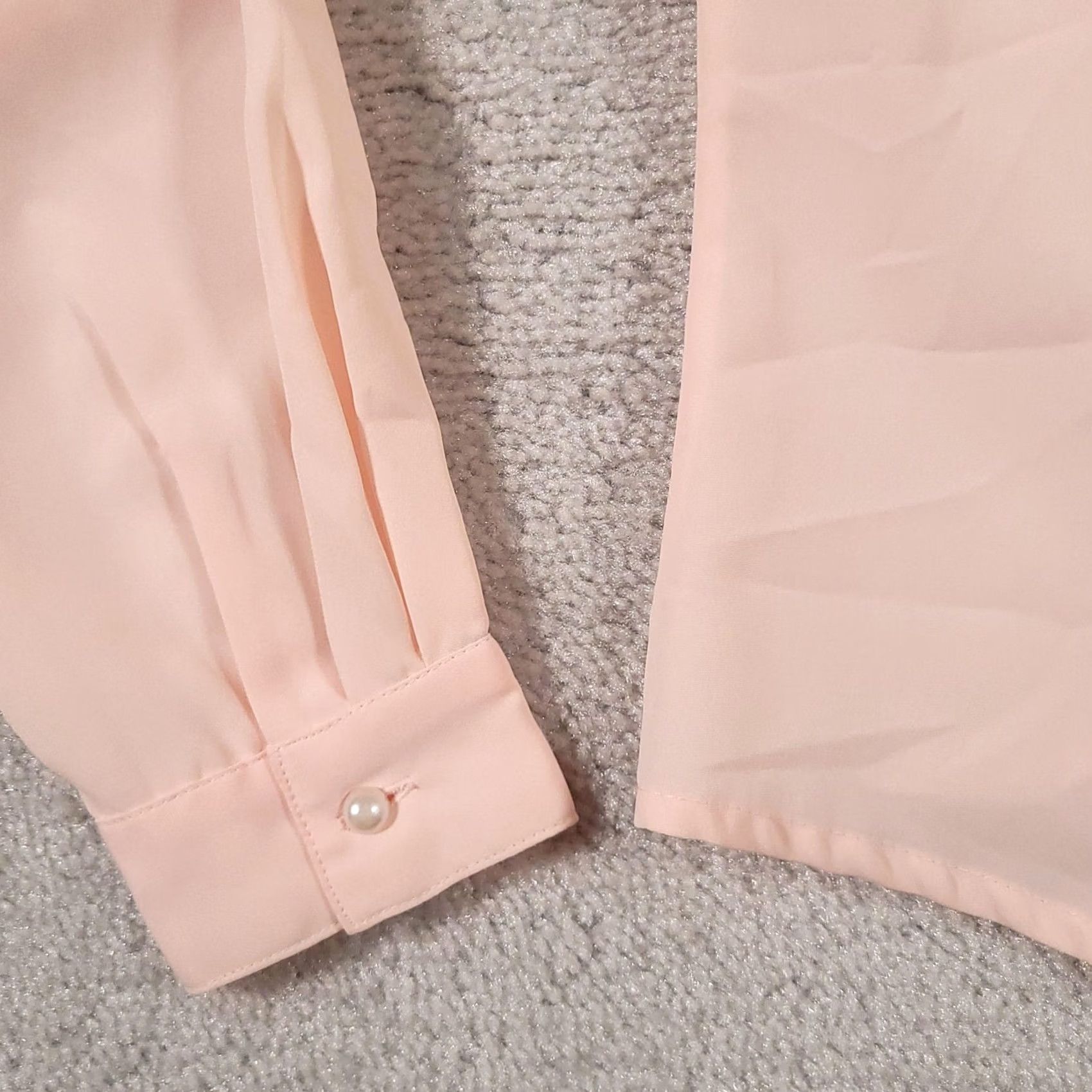 Vintage Christine Gerard Blouse Womens 10 Pink Embroidered Pearl Button Long Sleeve Top Size L / US 10 / IT 46 - 6 Thumbnail