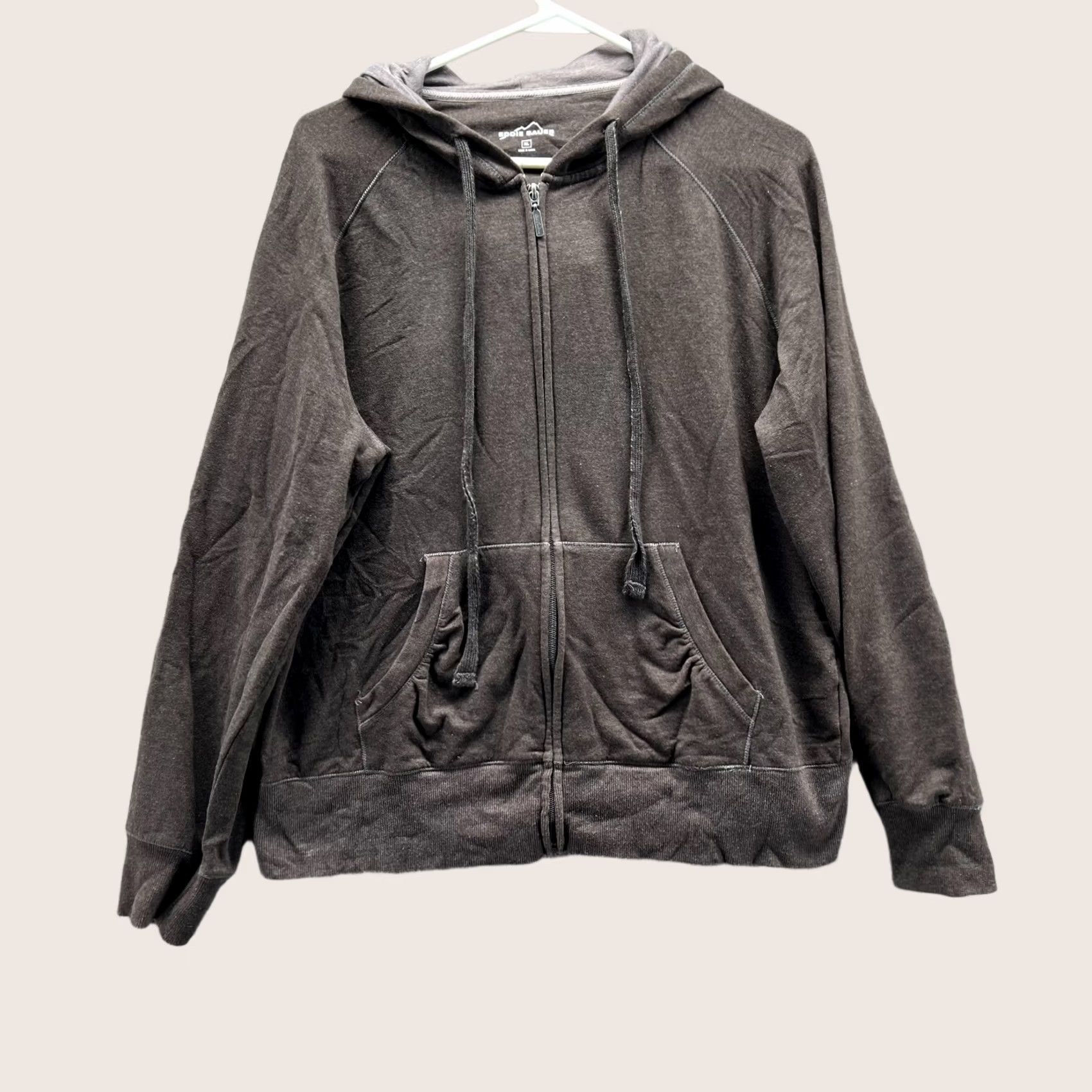 Eddie Bauer VINTAGE Eddie Bauer Sweater Womens Extra Large Brown Full Zip Hooded Jacket Fleece - Logo Size XL / US 12-14 / IT 48-50 - 1 Thumbnail