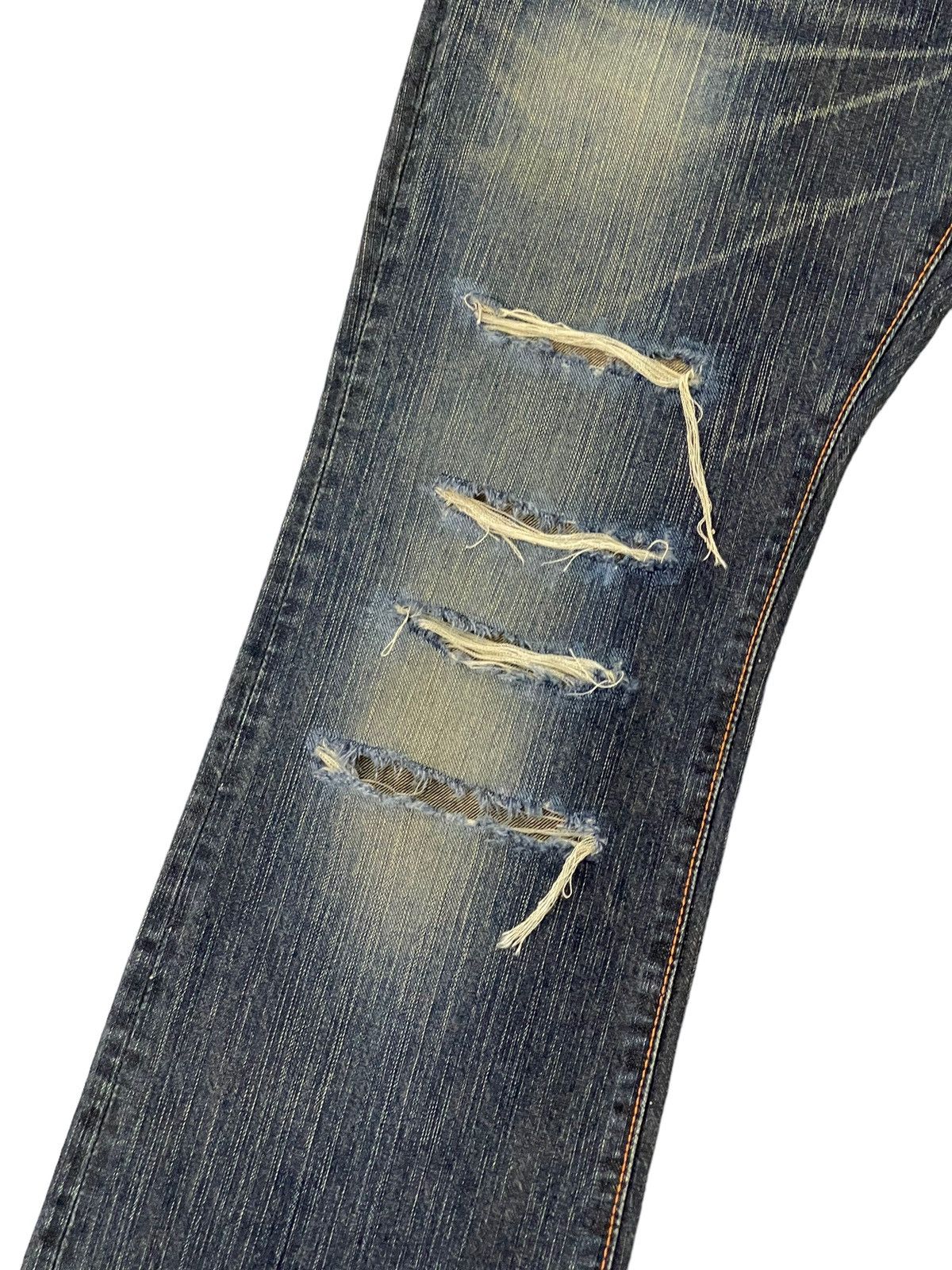Edwin Flare Jeans Edwin Japan Faded Distress Boot Cut 8🟦3 Size US 32 / EU 48 - 6 Thumbnail