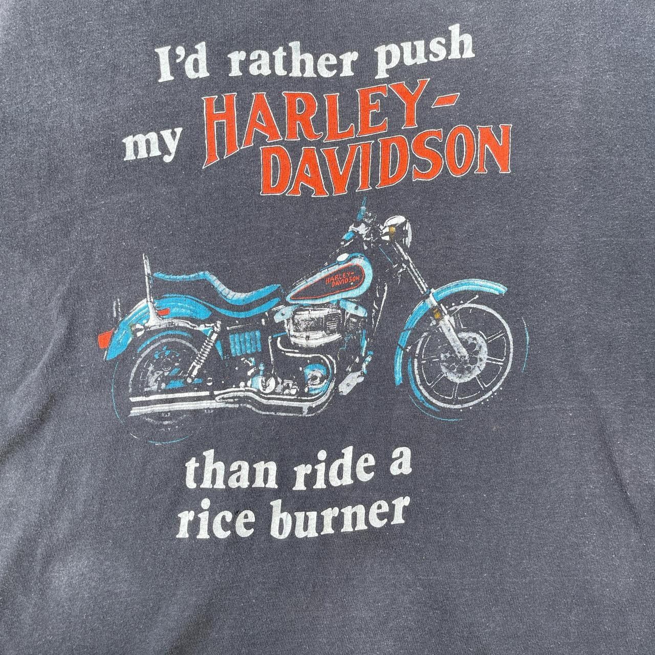 Harley Davidson × Vintage Vintage 80s Distressed Harley Davidson Biker tee Size US L / EU 52-54 / 3 - 2 Thumbnail