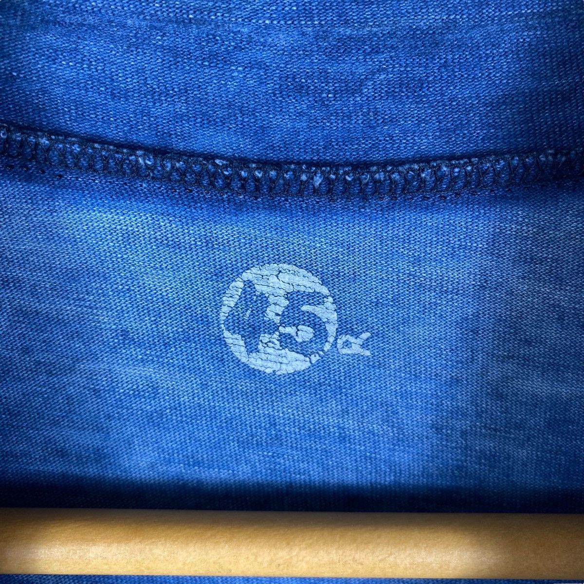 45rpm Distressed Sunfaded 45RPM Natural Indigo Tee Shirt Small Size S / US 4 / IT 40 - 6 Thumbnail