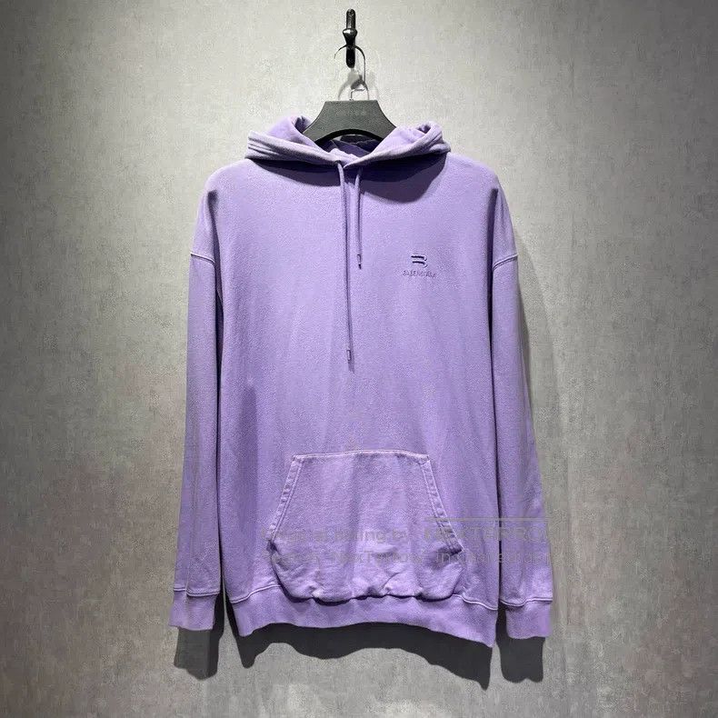 Balenciaga Balenciaga Purple chest embroidered hoodie Size US XS / EU 42 / 0 - 1 Thumbnail