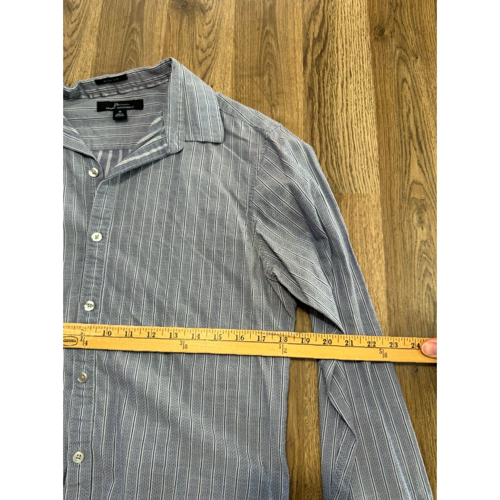 Marcs Marc Anthony Shirt Men’s Size M Blue Long Sleeve Button-Up Shirt Size US M / EU 48-50 / 2 - 7 Thumbnail