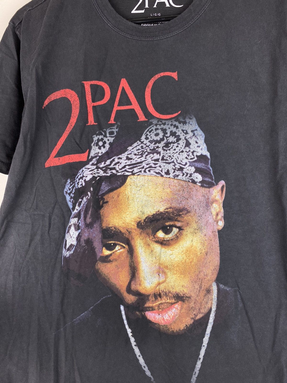 Rap Tees × Vintage Tupac Black Single Stitch T Shirt Tee Size US L / EU 52-54 / 3 - 2 Thumbnail