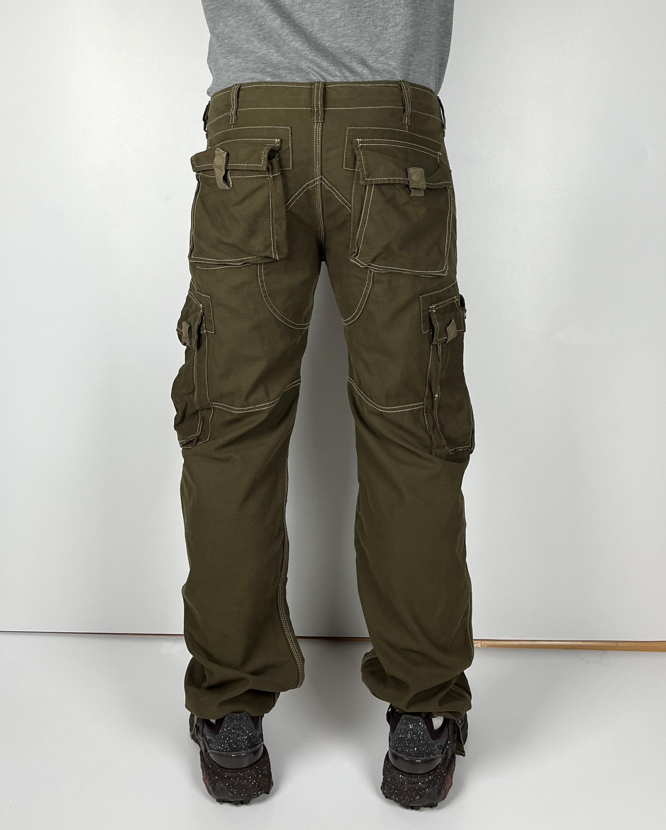 Vintage Vintage Avant Garde Cargo Bondage Multi-Pocket Pants Size US 33 - 16 Thumbnail