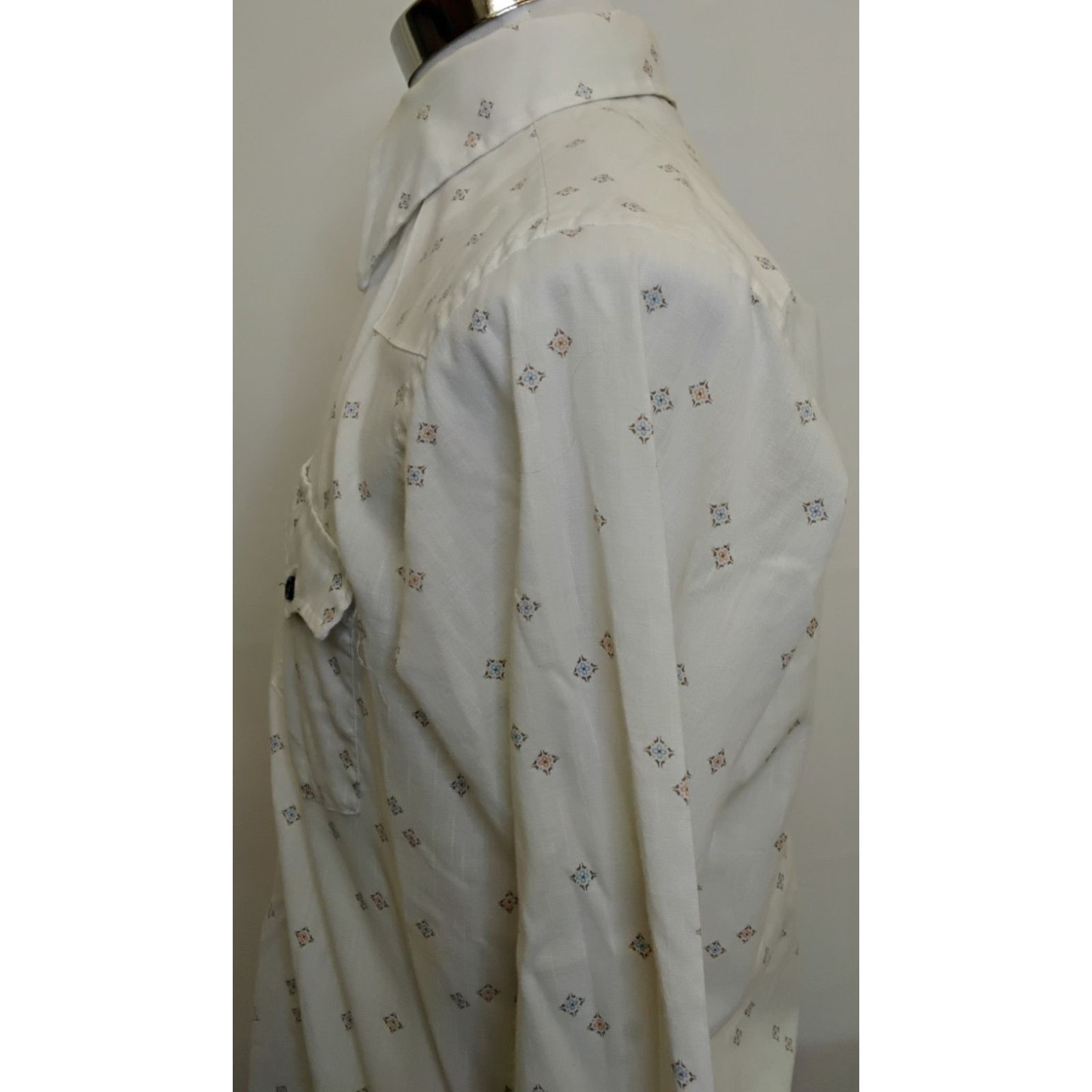 Wrangler Wrangler Long Tails Button Up Shirt Men's M White VTG 70's Size US M / EU 48-50 / 2 - 7 Thumbnail