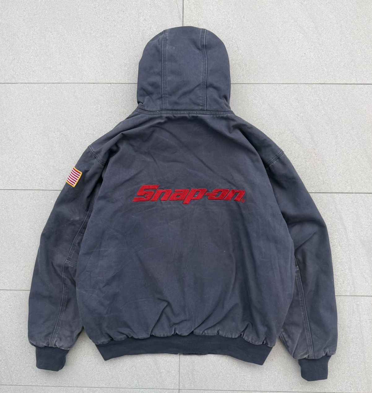 Vintage Vintage Snap-on Lined Quilted Canvas Hooded Work Jacket Size US XL / EU 56 / 4 - 1 Thumbnail