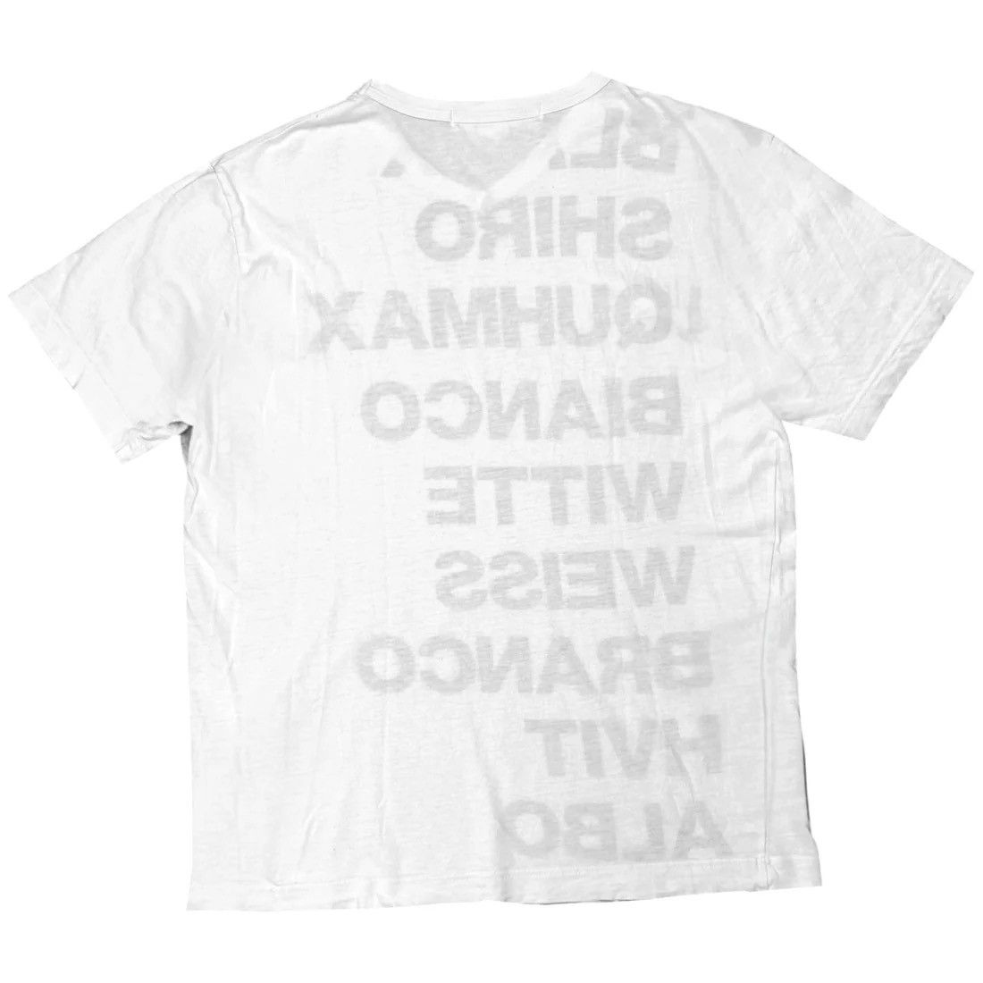 Comme des Garcons Comme des Garcons Shirt Bianco Reversed Print T-Shirt Size US M / EU 48-50 / 2 - 3 Thumbnail