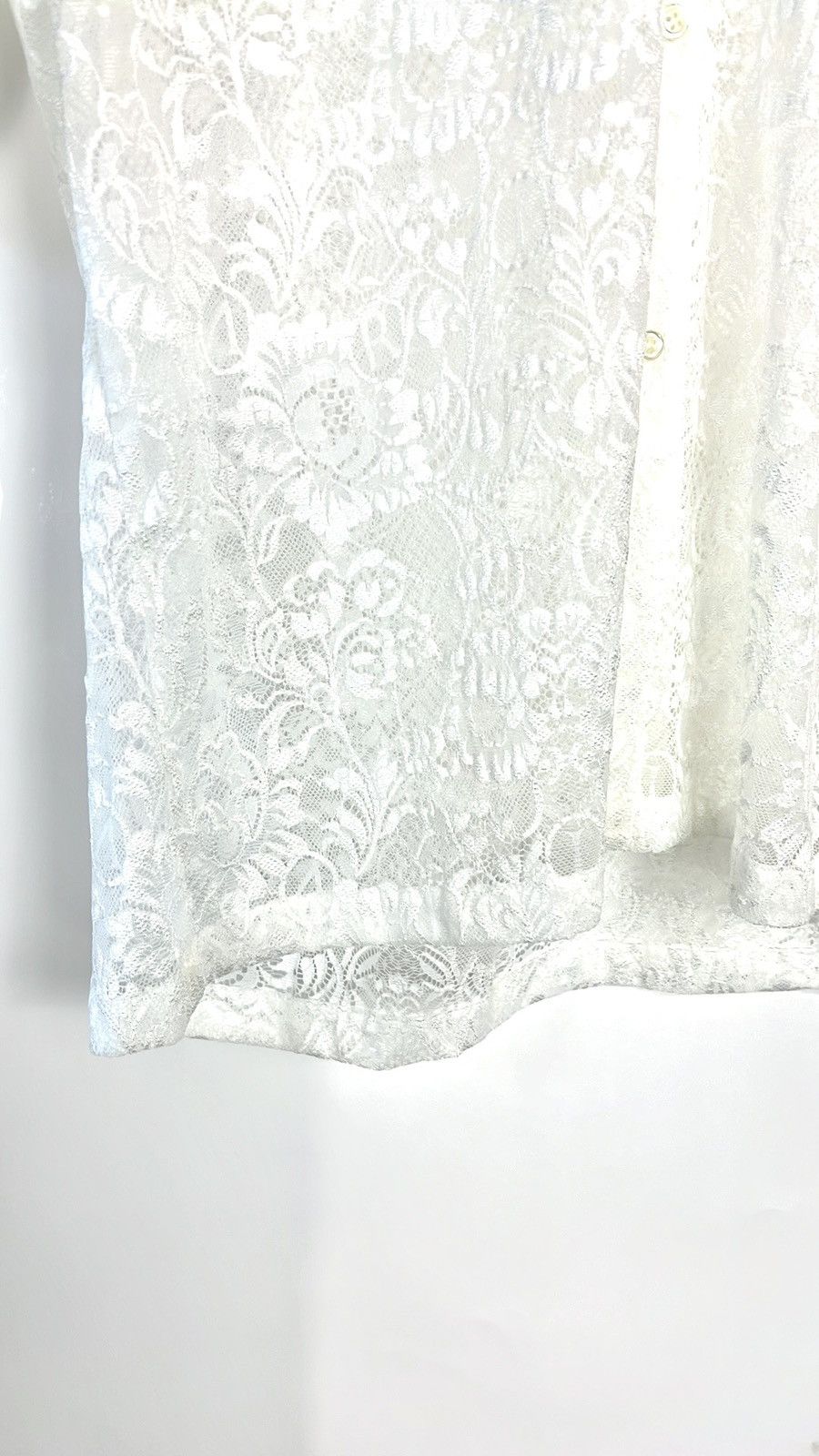 Aries Aries PF/23 White Lace Hawaiian Shirt Size US M / EU 48-50 / 2 - 6 Thumbnail