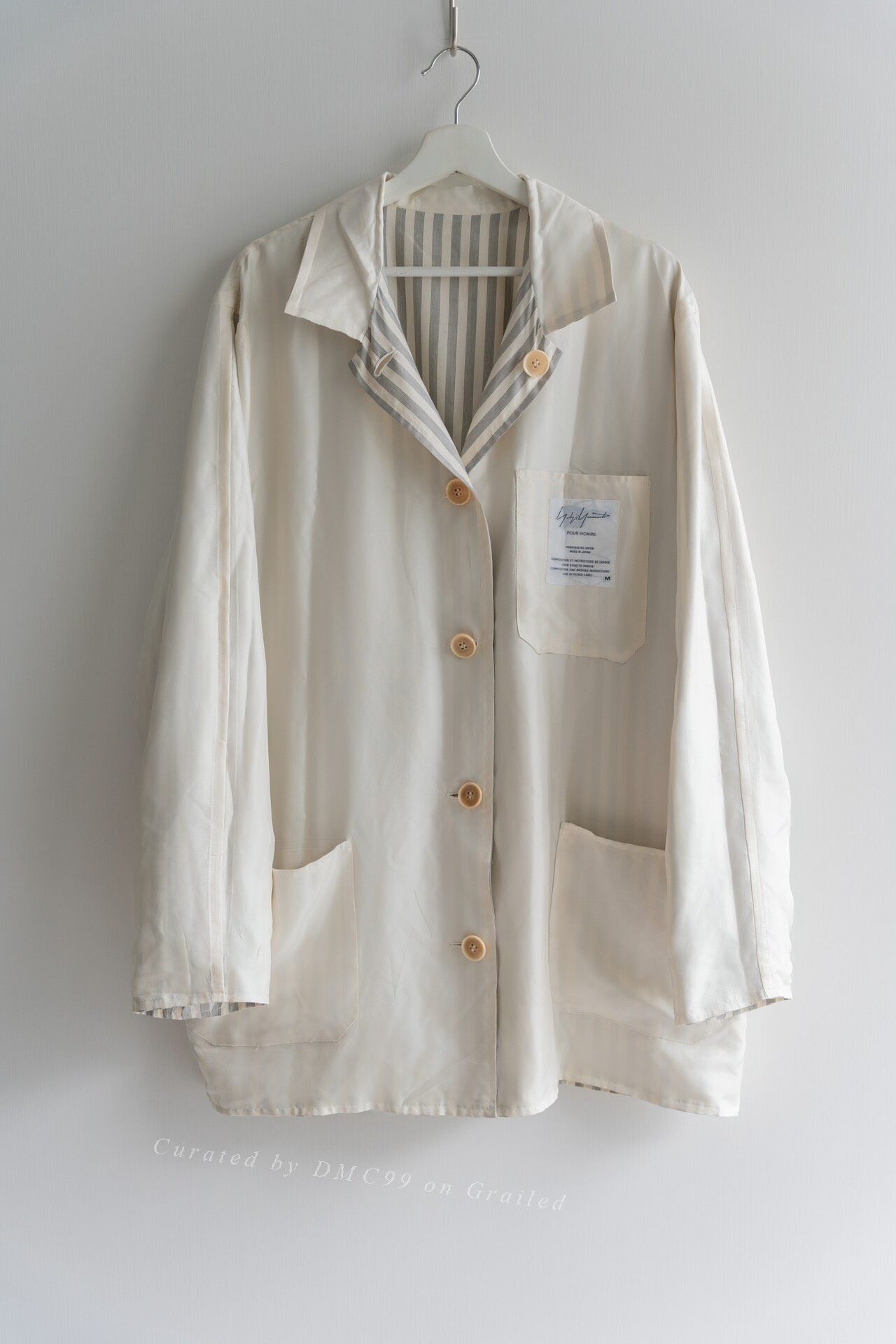 Yohji Yamamoto Yohji Yamamoto 98ss Striped Silk Jacket Size US M / EU 48-50 / 2 - 1 Thumbnail