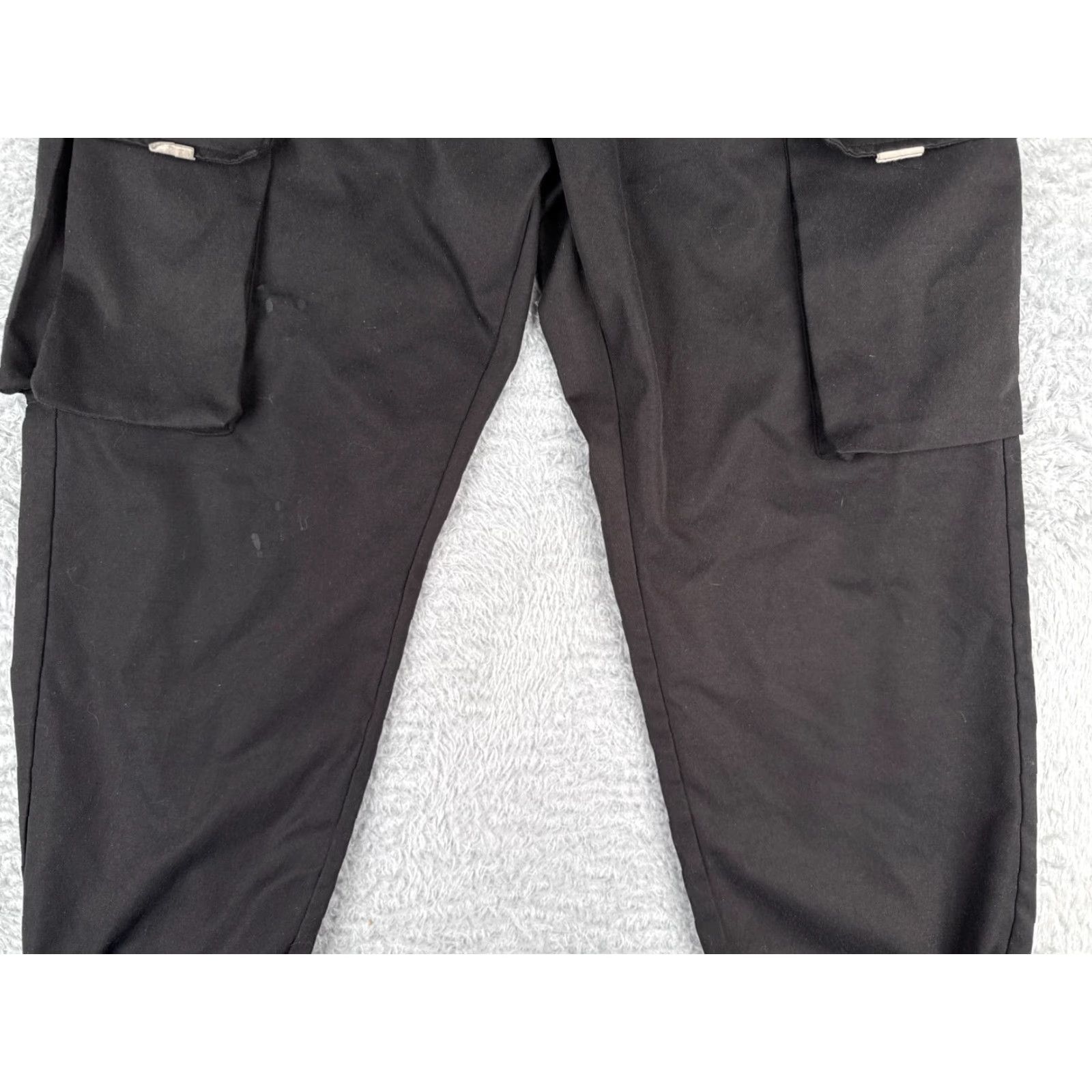 Shein Shein Pants Women Small Black Cargo Jogger Tapered High Rise Polyester 32x27 Womens Size 28" / US 6 / IT 42 - 3 Thumbnail