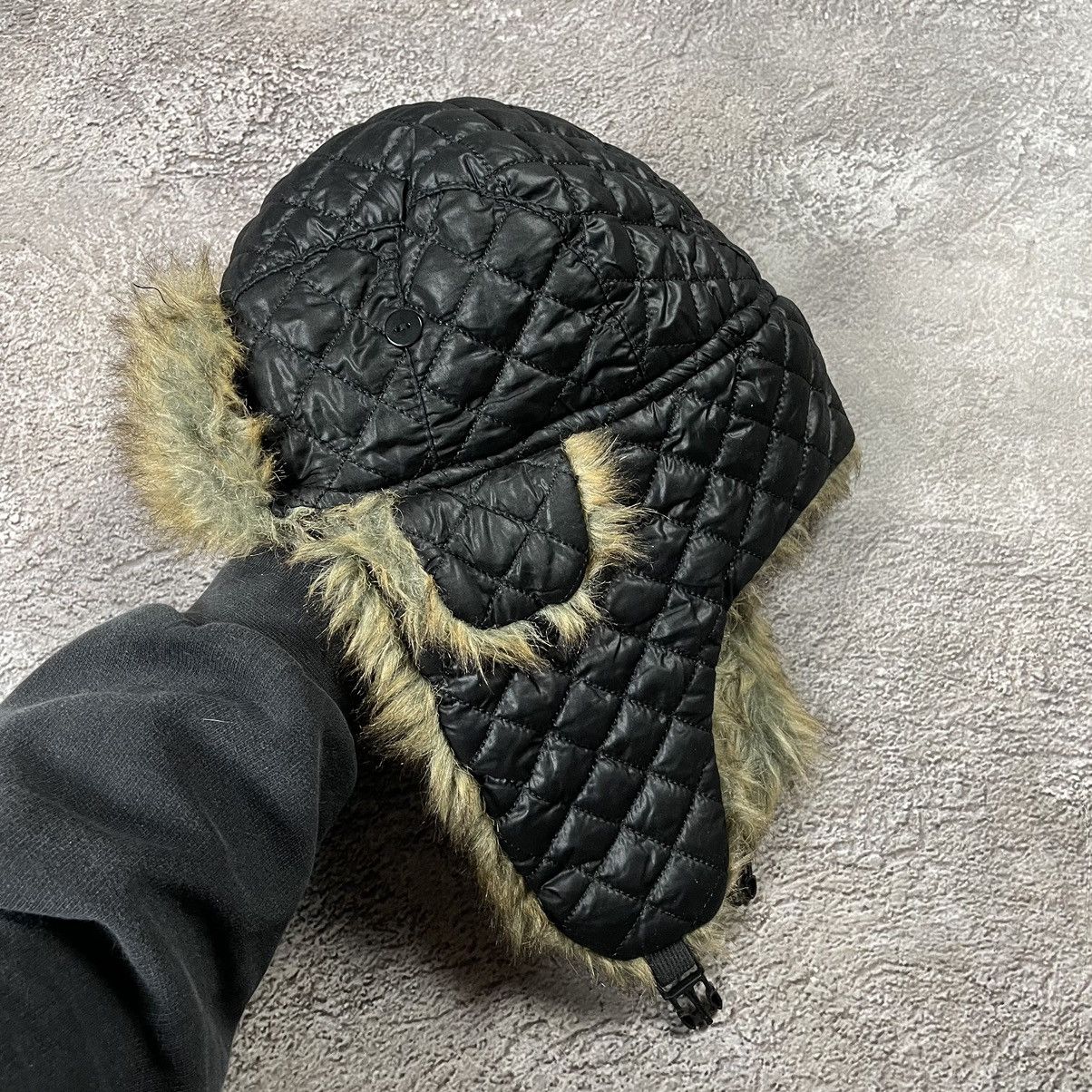 Vintage Vintage 90s Black Mohair Ushanka Beanie Grunge Alt Boxy OS Size ONE SIZE - 3 Thumbnail