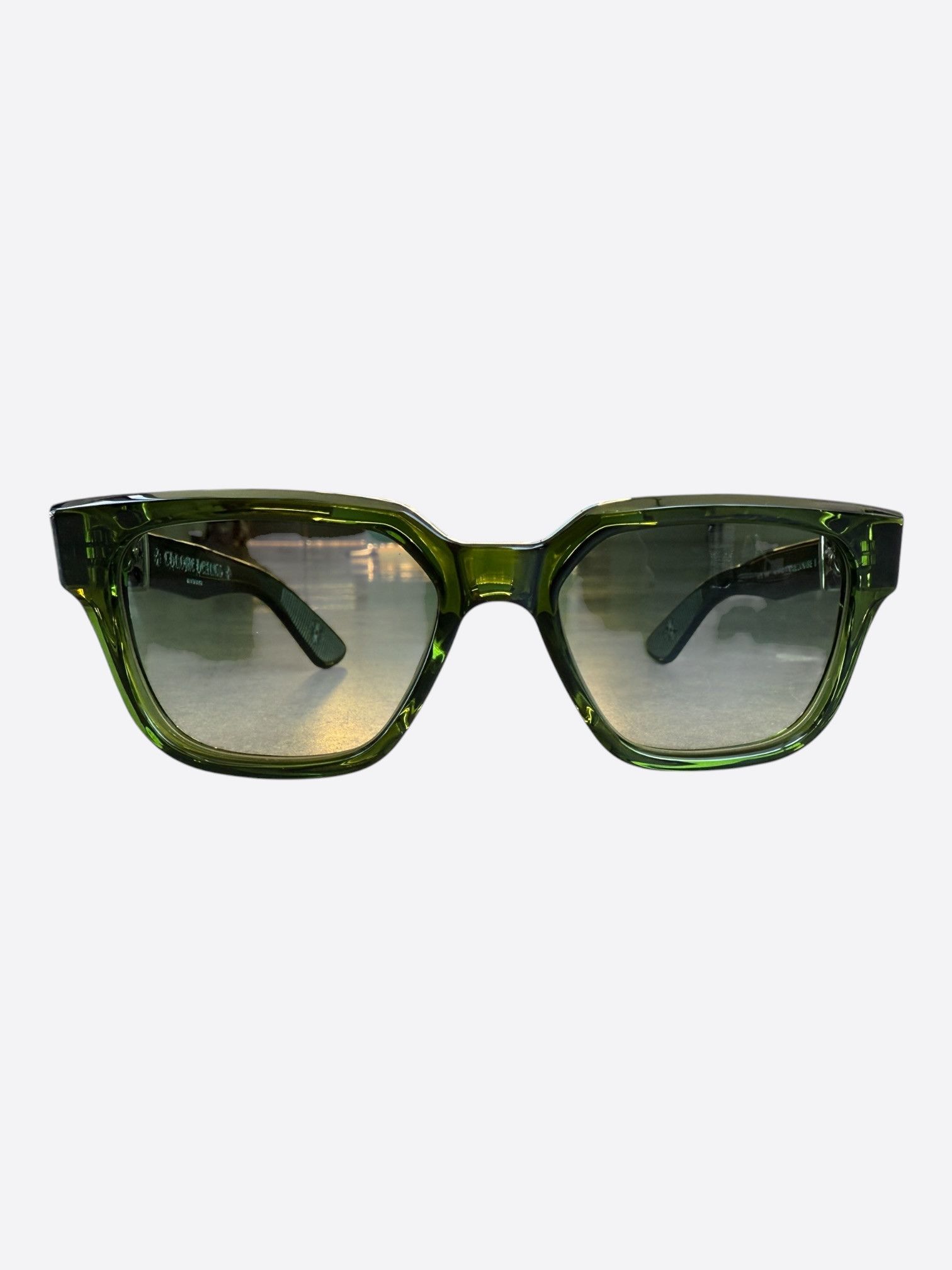 Chrome Hearts Chrome Hearts Green & Silver Vagillionaire 2 Tinted Glasses Size ONE SIZE - 1 Thumbnail