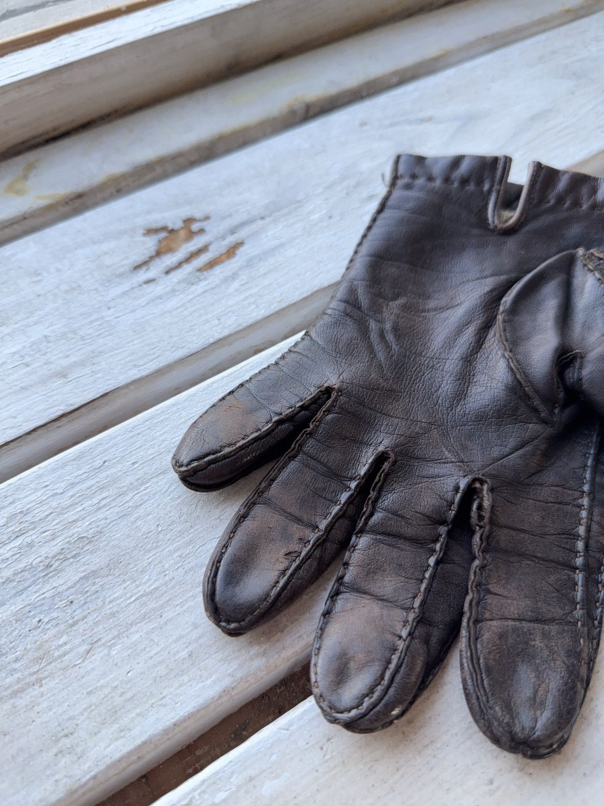 Leather Vintage 90s Avant Garde Moto Biker Real leather Y2K Punk Size ONE SIZE - 13 Thumbnail