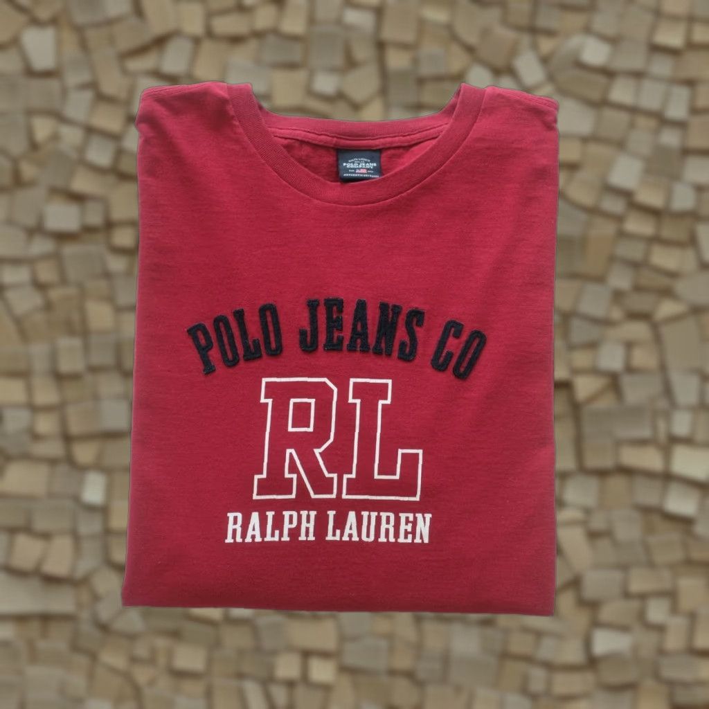 Ralph Lauren VINTAGE RALPH LAUREN POLO PATCH WORK GRAPHIC T SHIRT MEN SZ L RED 90s Y2K COTTON Size US L / EU 52-54 / 3 - 1 Thumbnail