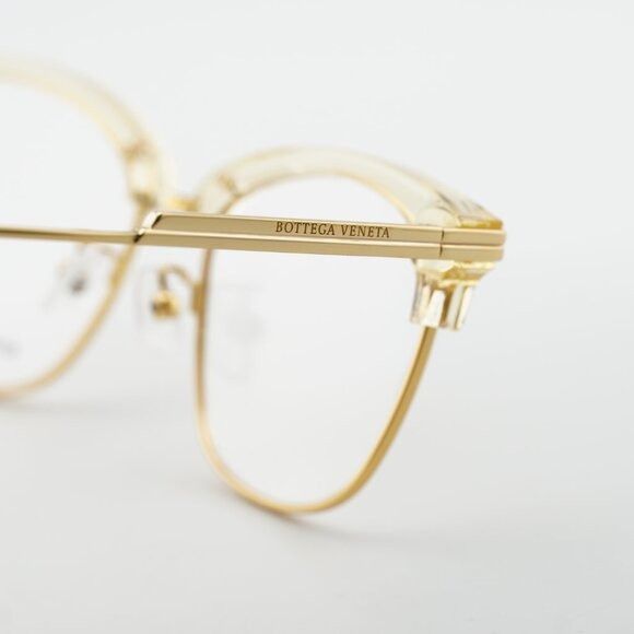Bottega Veneta Bottega Veneta BV1011OA 004 Eyeglasses Gold 53mm Square Size ONE SIZE - 9 Thumbnail