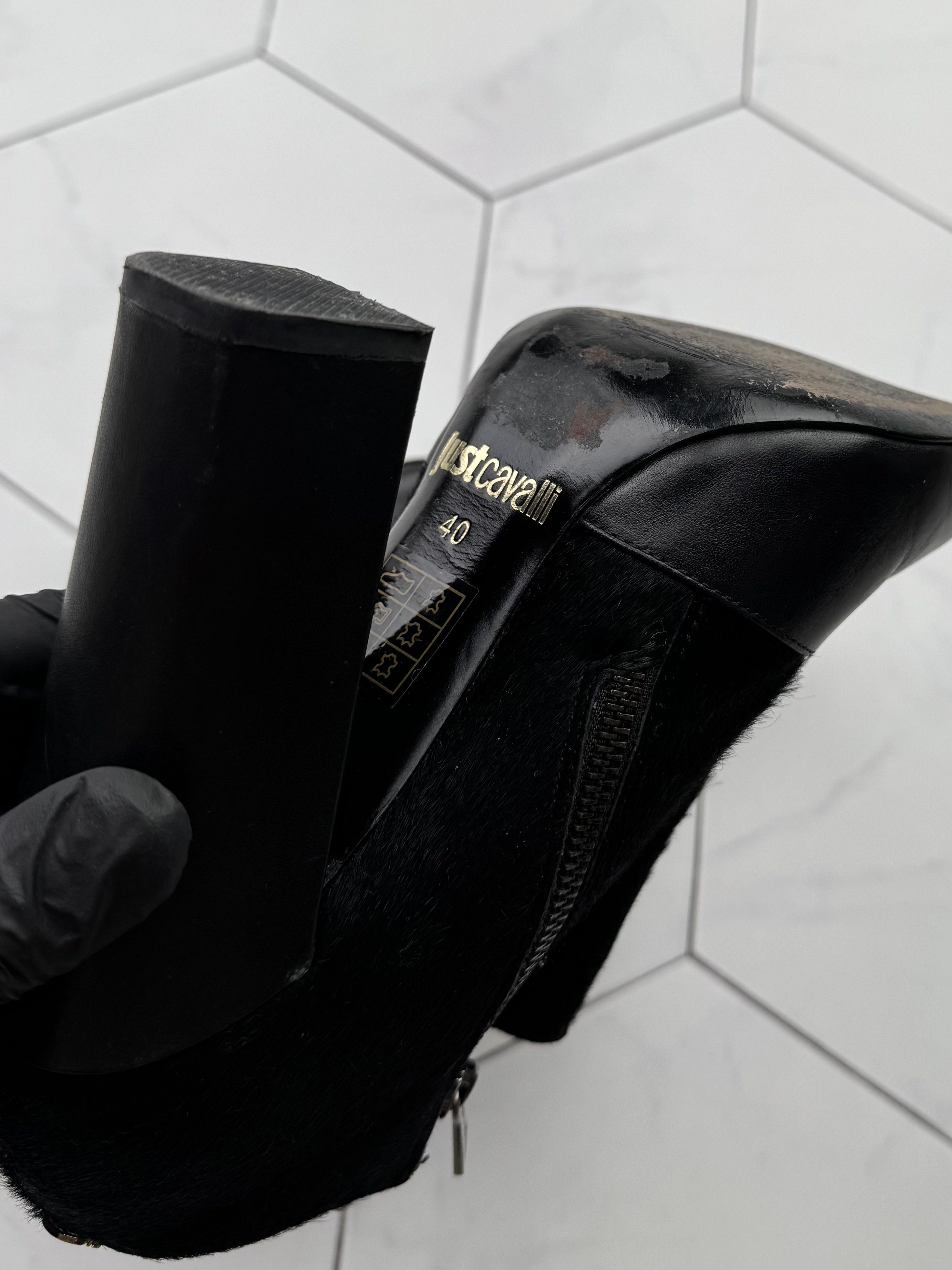 Just Cavalli Just Cavalli Vintage Heels With Real Fur Details (B187) Size US 10 / IT 40 - 16 Thumbnail