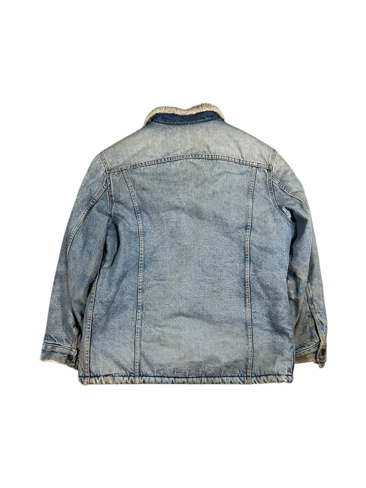 Levi's Vintage 70s Levis Orange Tab Shearling Denim Jacket Size US M / EU 48-50 / 2 - 2 Thumbnail