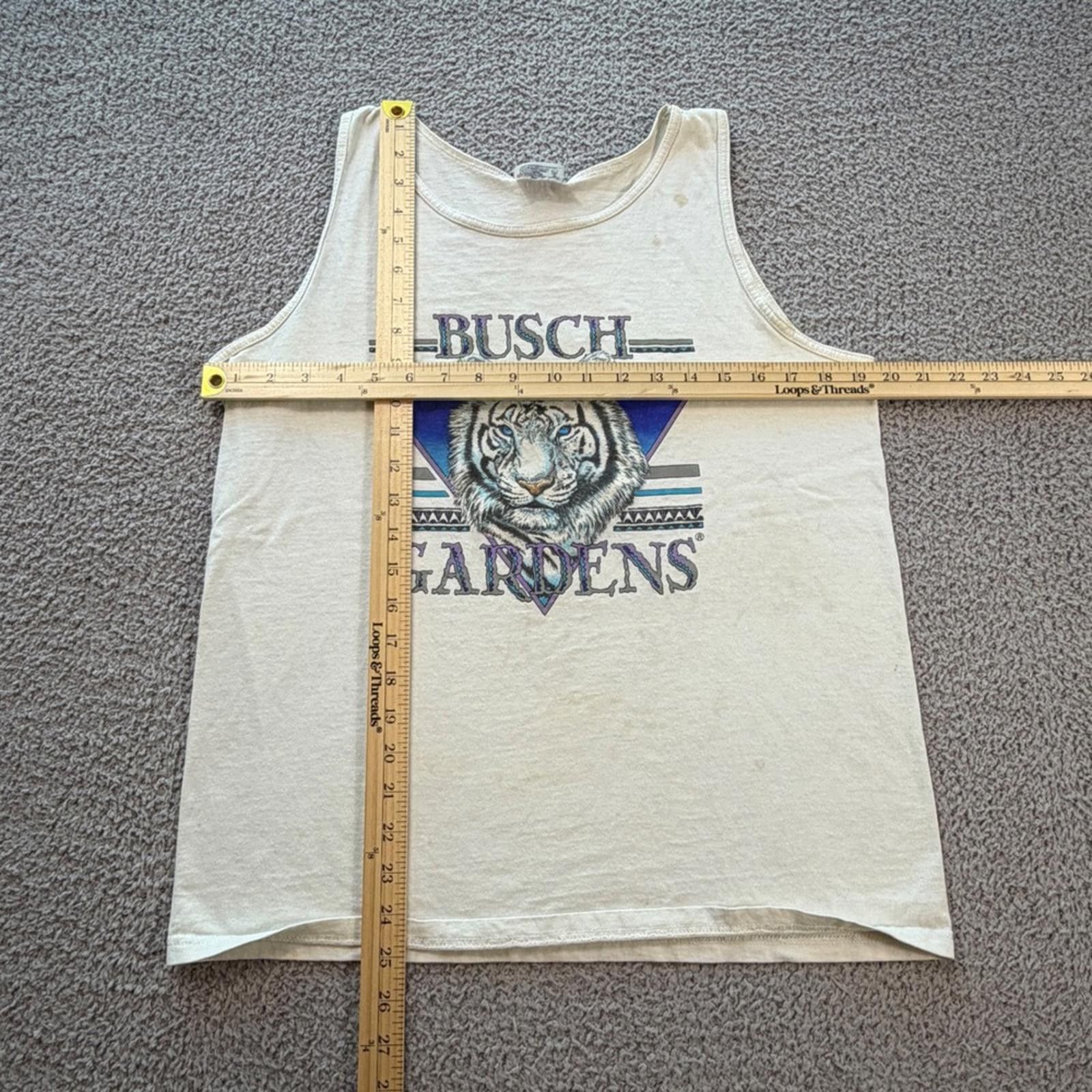 TEE JAYS Vintage 90s Busch Gardens Tiger Tank Top Made in USA Mens M Size US M / EU 48-50 / 2 - 3 Thumbnail