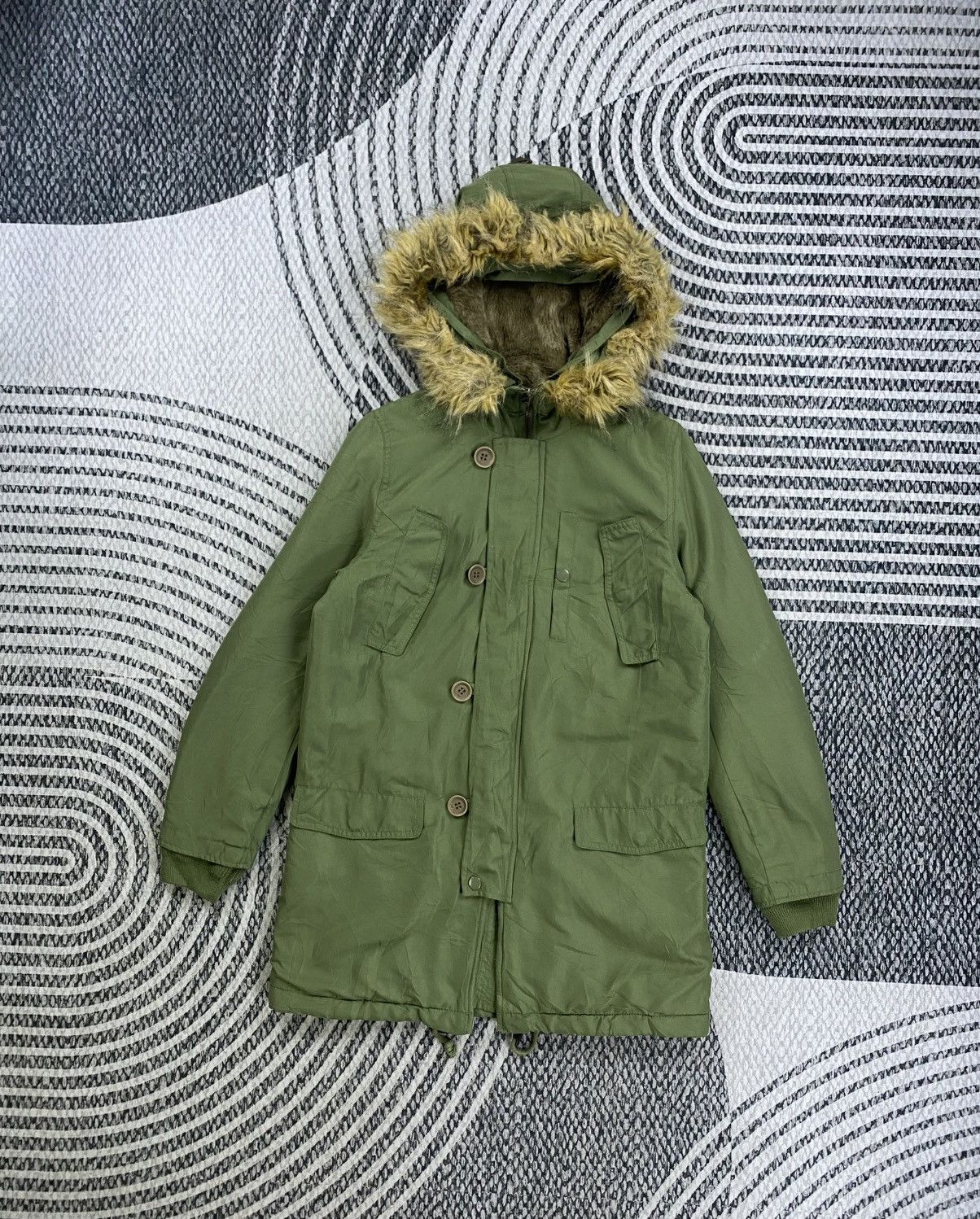 MOUSSY Vintage AZUL By Moussy Faux Fur Parka Hooded Long Jacket Size US M / EU 48-50 / 2 - 1 Thumbnail