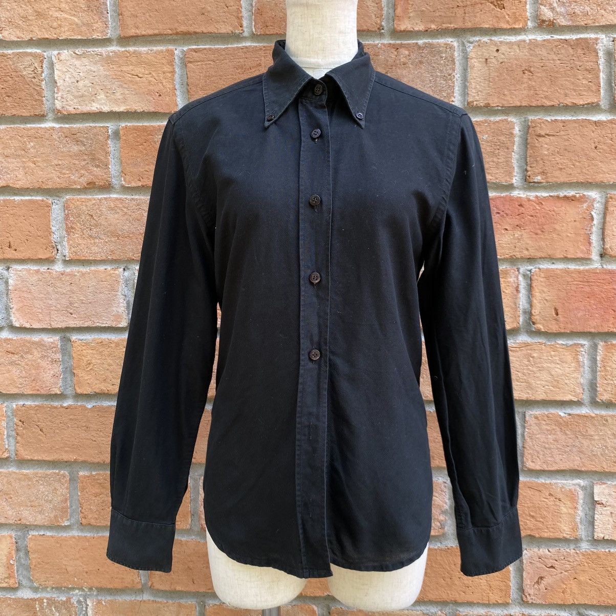 Dolce & Gabbana Dolce & Gabbana Black Fitted Long-Sleeve Collared Shirt Size S / US 4 / IT 40 - 1 Thumbnail