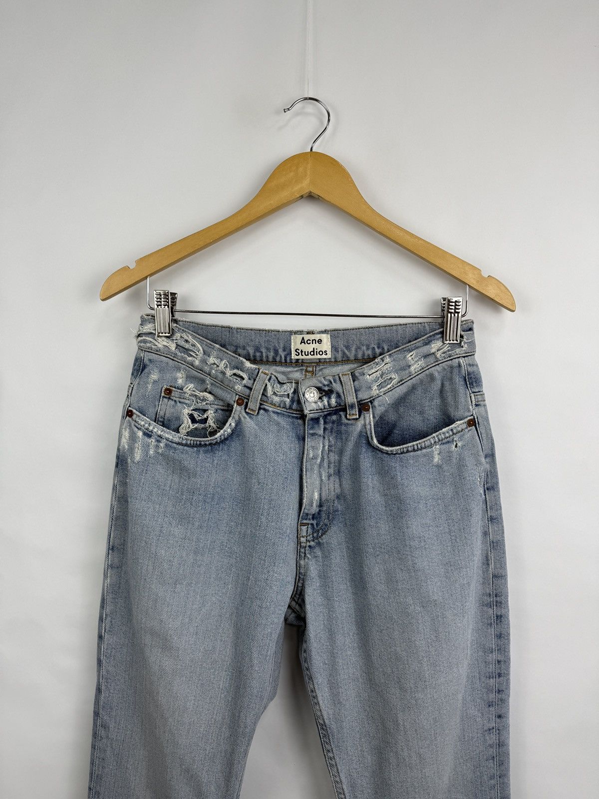 Acne Studios 🇺🇸 Acne Studios Width Flare Jeans Lita Indigo Fray Flared Size 27" / US 4 / IT 40 - 3 Thumbnail