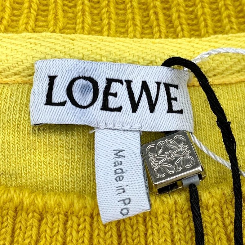 Loewe Loewe Yellow logo embroidered cotton round neck long sleev Size S / US 4 / IT 40 - 5 Thumbnail