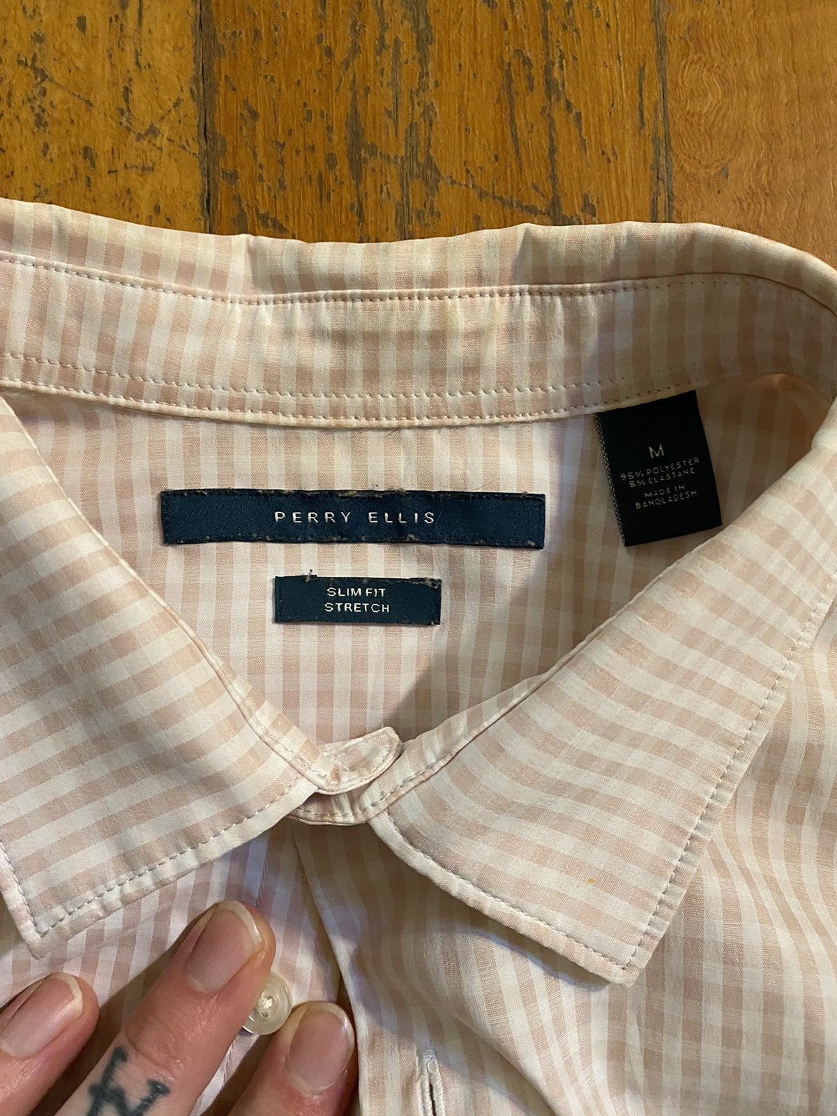 Designer × Perry Ellis perry ellis checkered button up Size US M / EU 48-50 / 2 - 2 Thumbnail