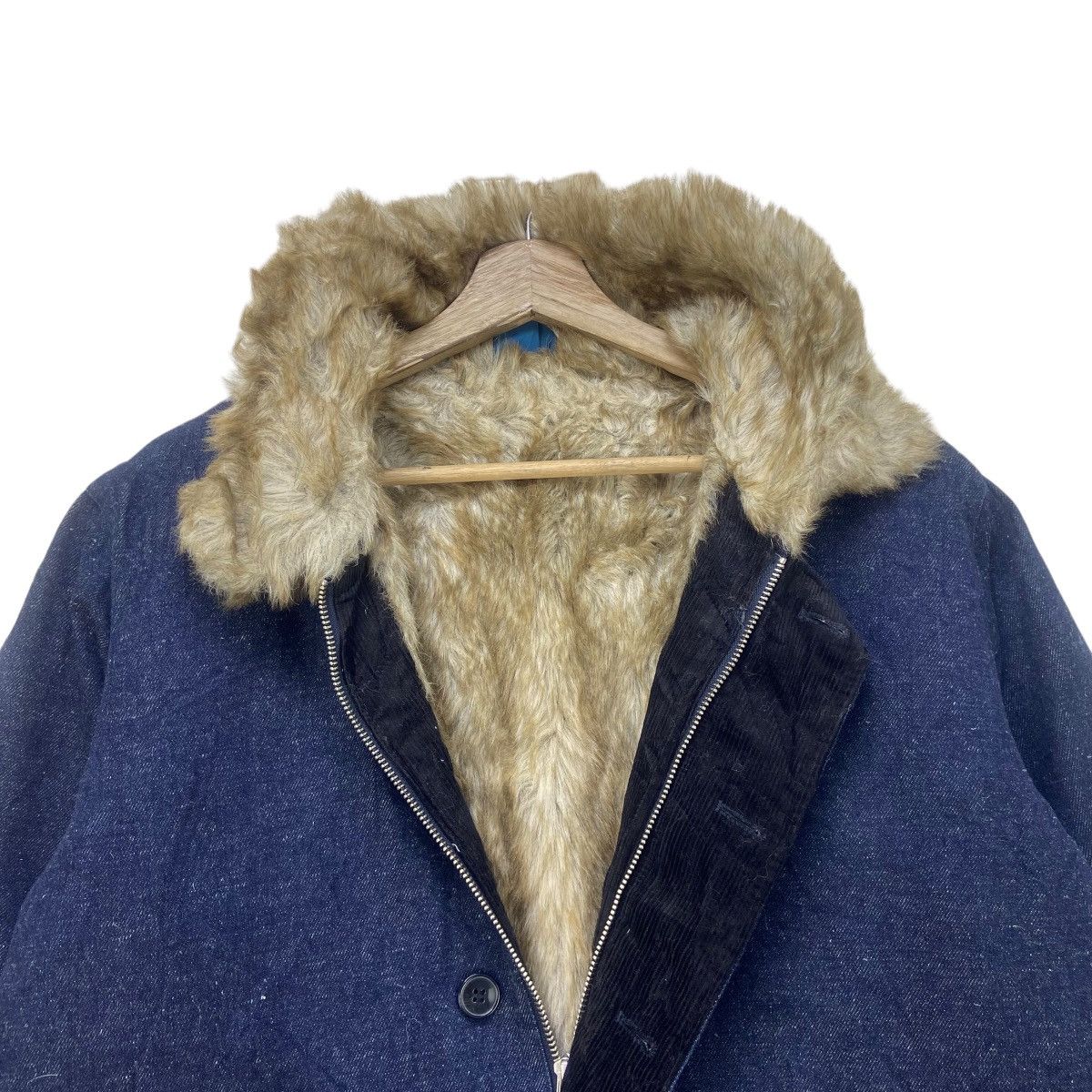 Japanese Brand Rageblue Street Fashion Fur Winter Denim Jacket Size US S / EU 44-46 / 1 - 5 Thumbnail
