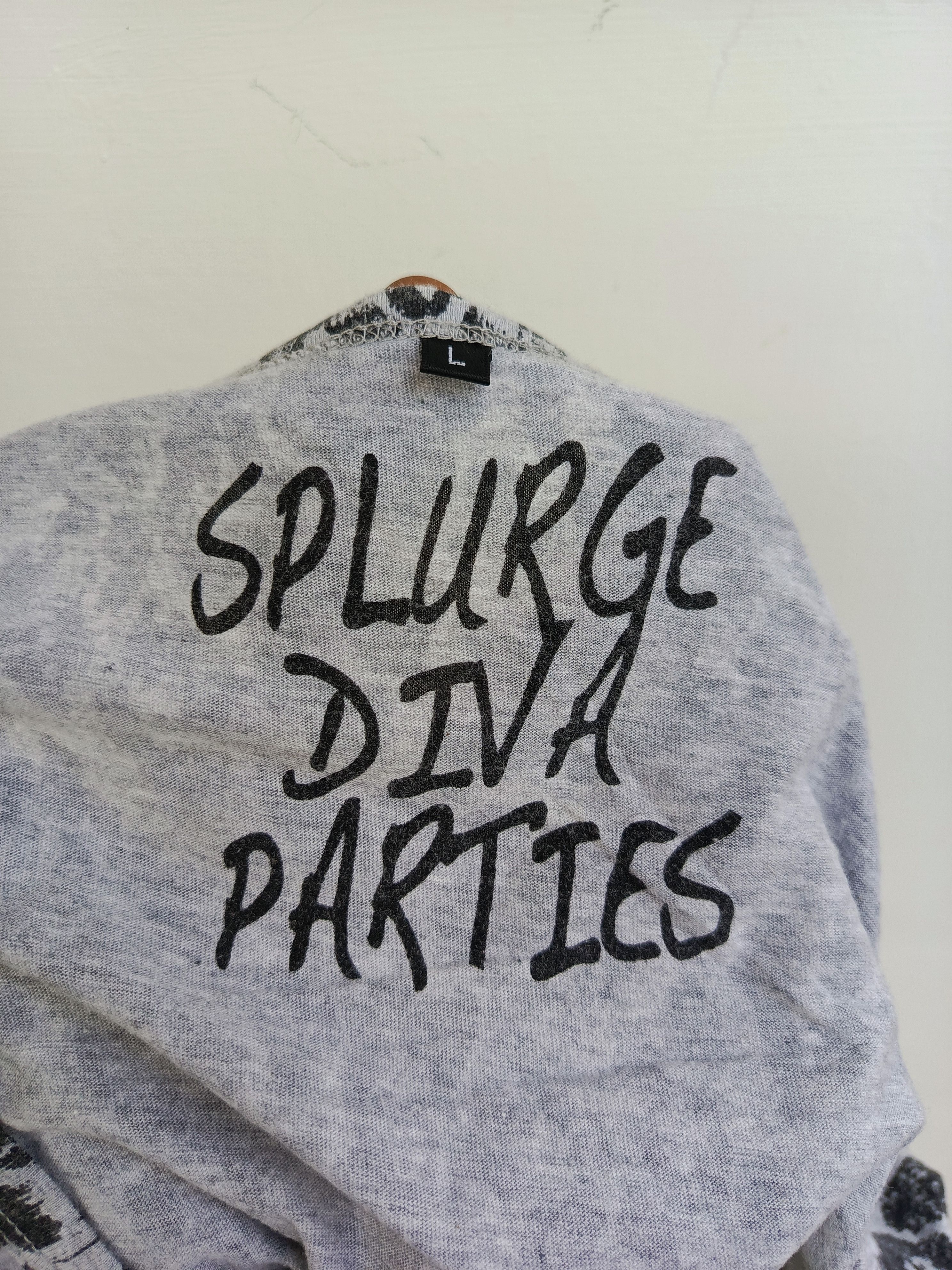 Japanese Brand Splurge Diva Parties Y2K Leopard Print Graphic T-Shirt Size L / US 10 / IT 46 - 6 Thumbnail