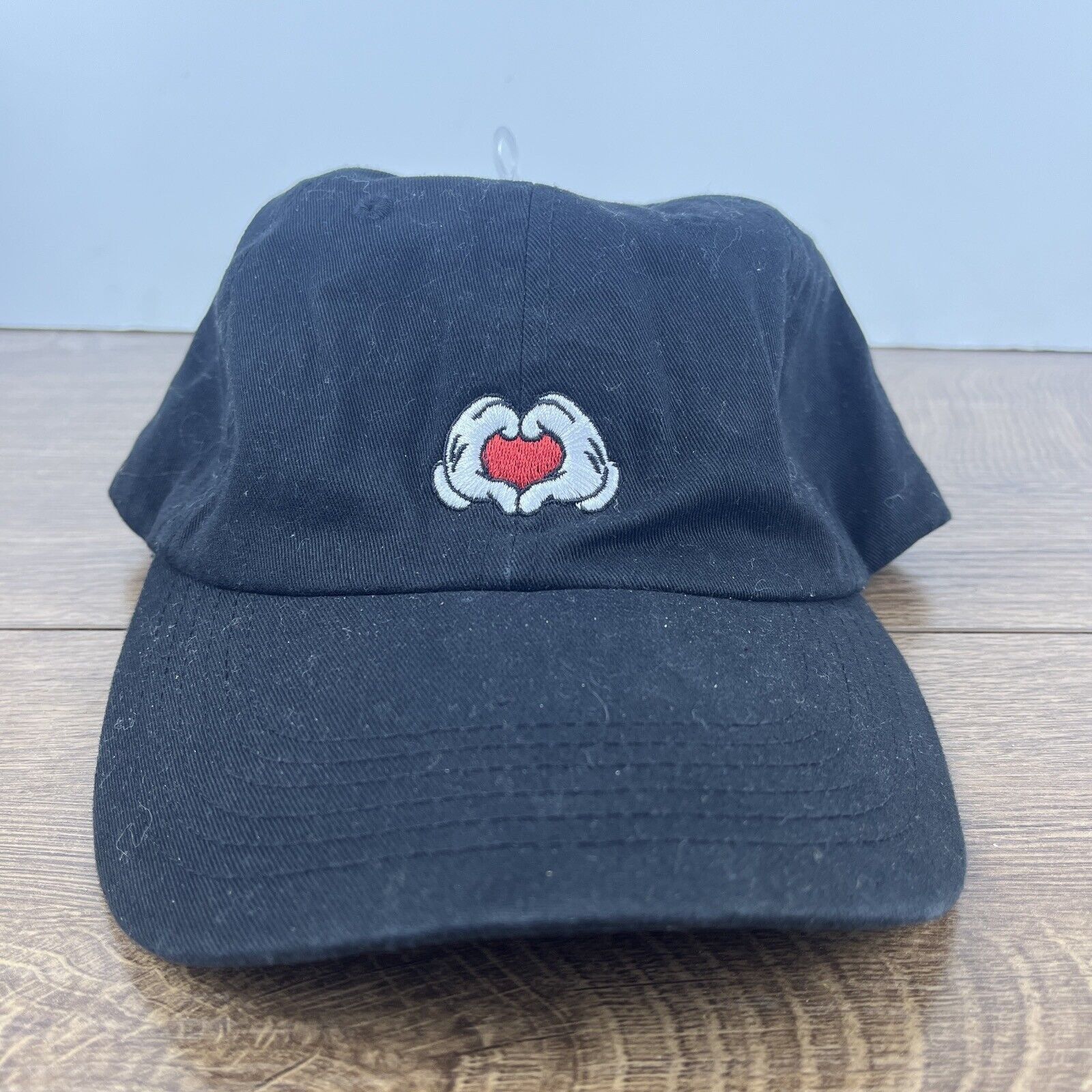 Other Mickey Mouse Hat Heart Love Black Hat Adjustable Adult Size Size ONE SIZE - 1 Thumbnail