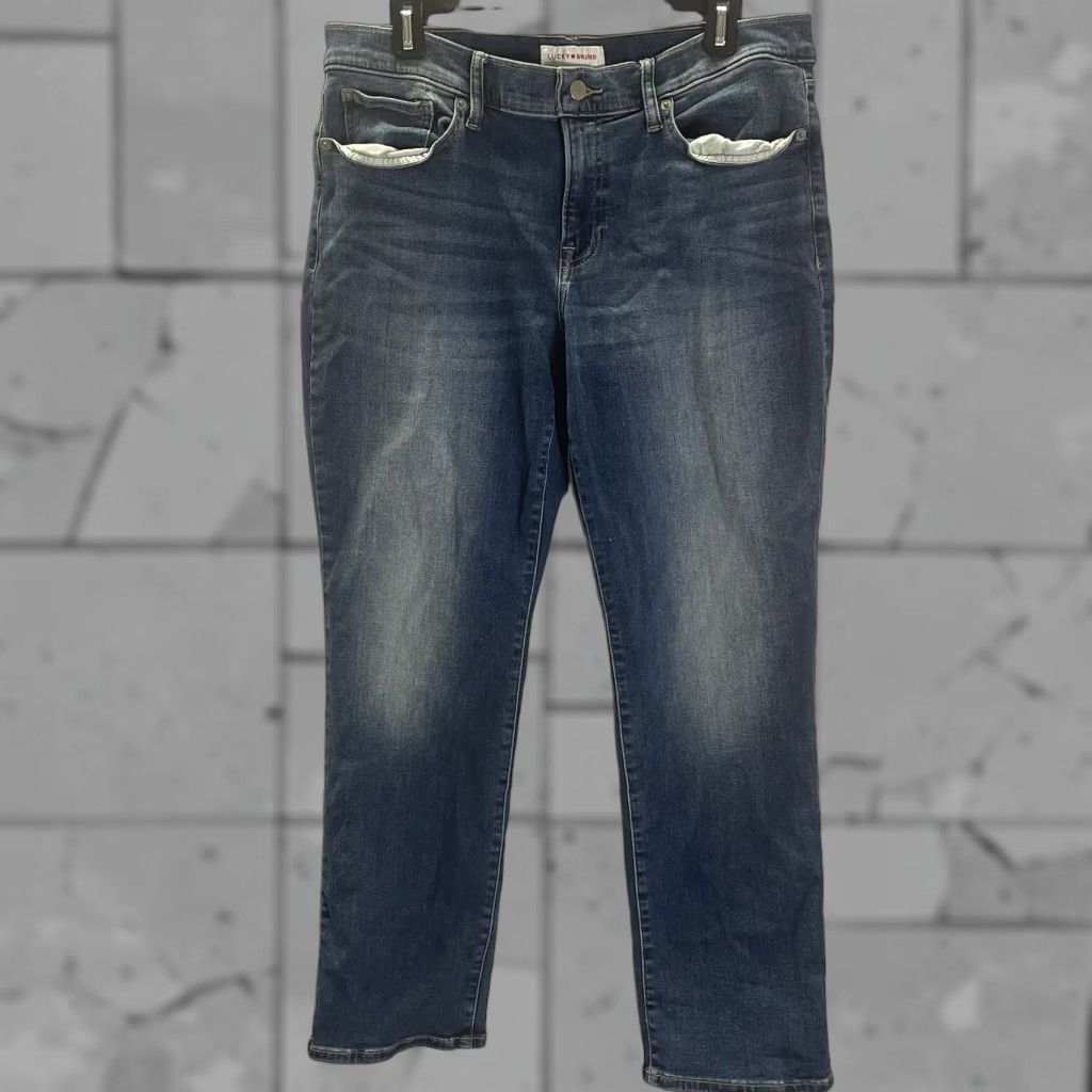 Lucky Brand VINTAGE Lucky Brand Jeans Women Size 14 Straight Blue Cotton Blend 90s Retro Style Size 36" / US 14 / IT 50 - 1 Thumbnail