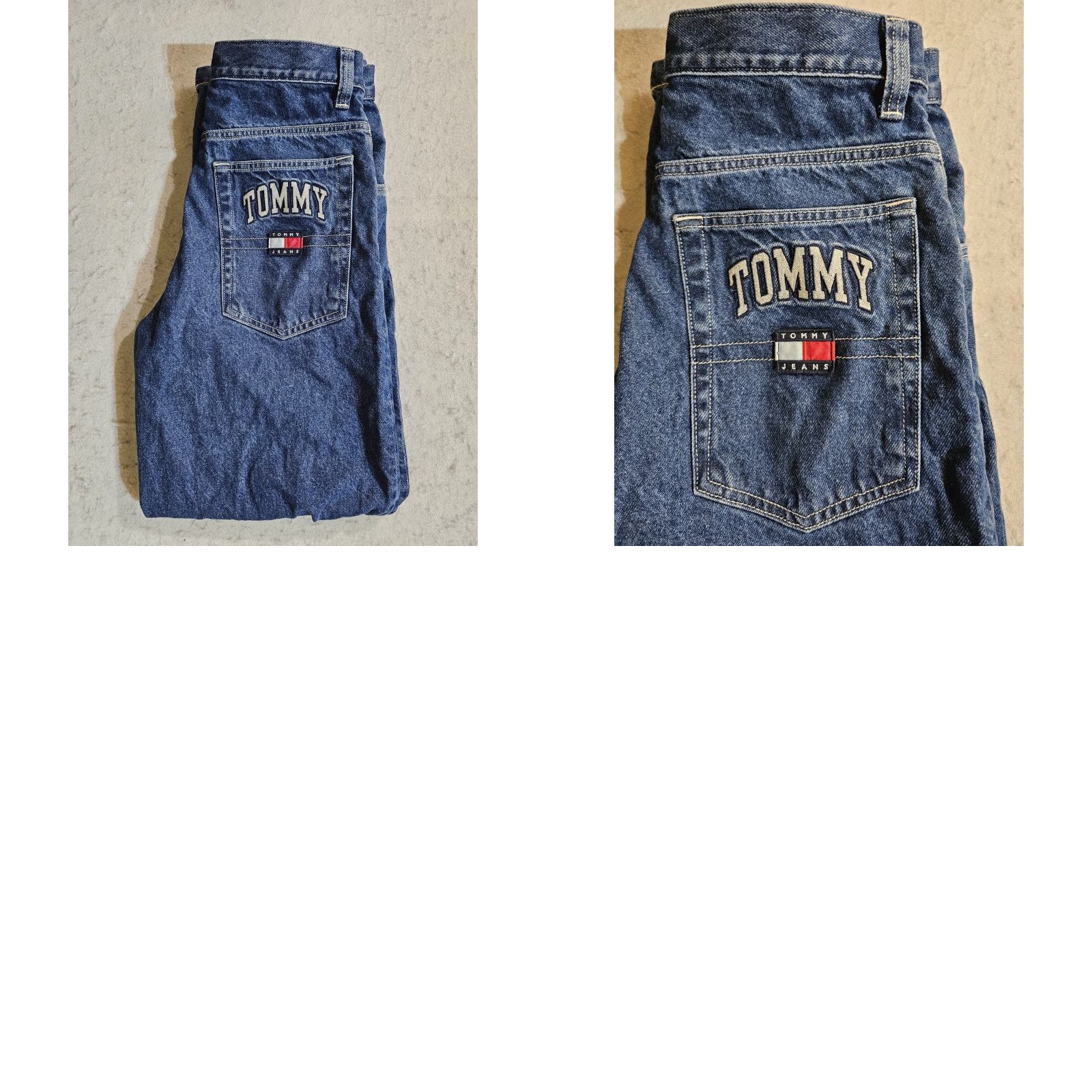 Tommy Hilfiger VINTAGE Tommy Hilfiger Jeans Men 31x32 Baggy Loose Fit TOMMY Patch Logo Jeans Mens Size US 31 - 9 Thumbnail
