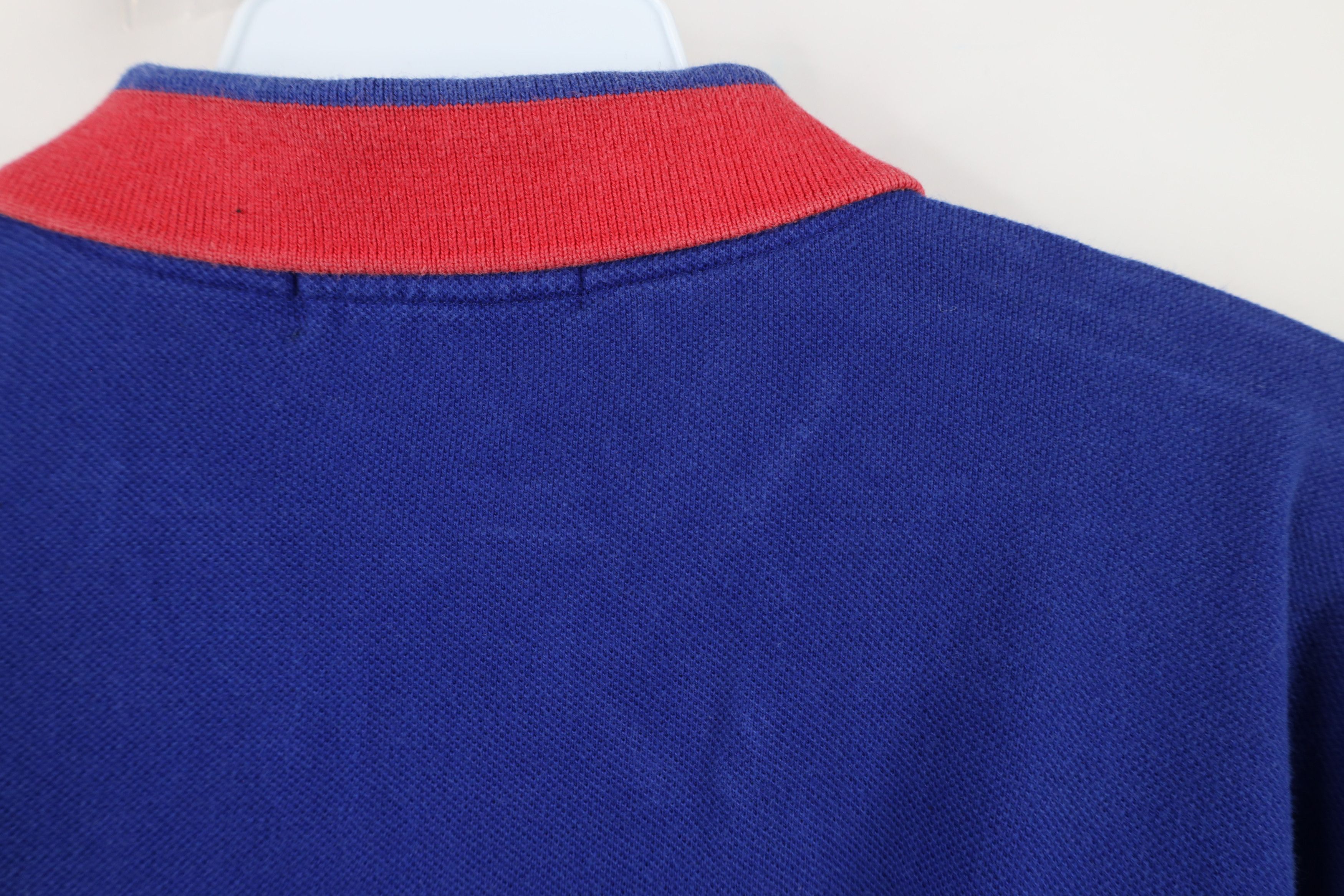 Nautica × Vintage Vintage 90s Nautica Out Short Sleeve Polo Shirt Blue Size US M / EU 48-50 / 2 - 9 Thumbnail