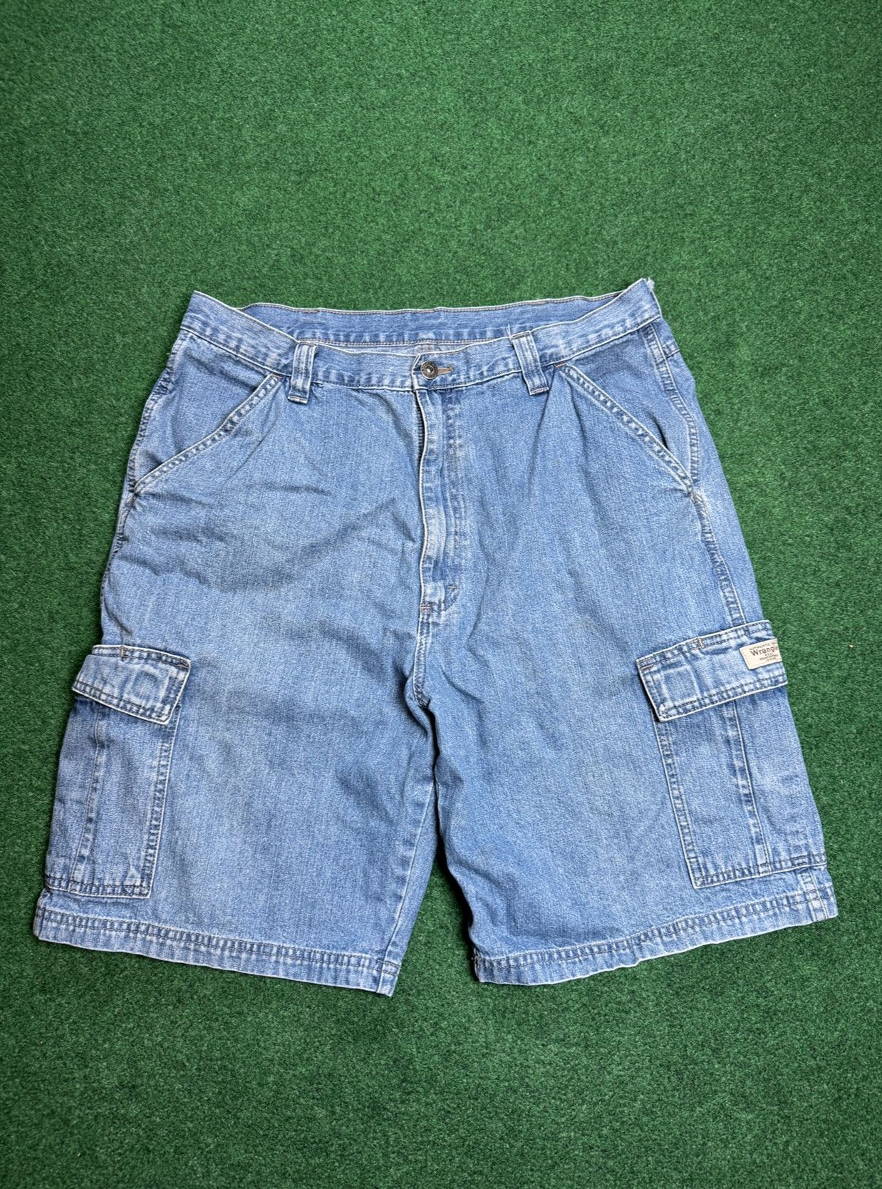 Wrangler Vintage Y2K Wrangler Jorts Mens 36 Baggy Denim Cargo Shorts ...