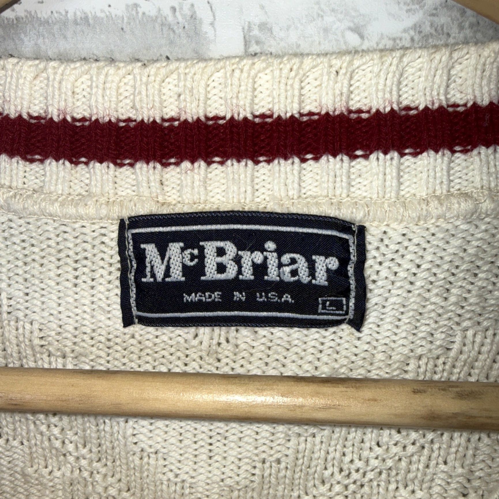 Vintage VTG McBriar USA Made Buick Sweater Mens Size L Beige Pullover USA Theme Men Size L Size US L / EU 52-54 / 3 - 3 Thumbnail