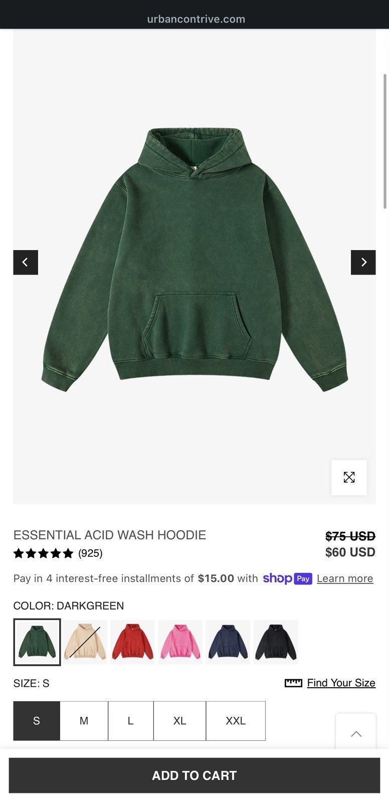 Other Green Heavyweight Distressed Hoodie Size US S / EU 44-46 / 1 - 4 Thumbnail