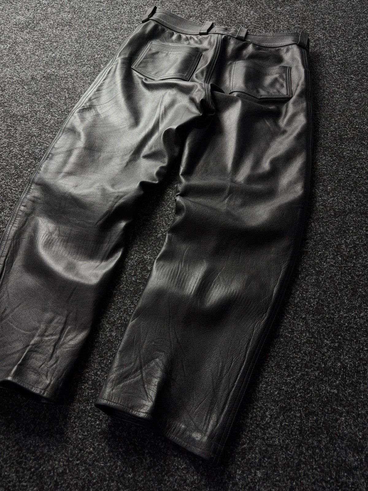 Leather Y2K Vintage Leather Pants Opium Style Alt Biker USA Rare Size US 37 - 11 Thumbnail